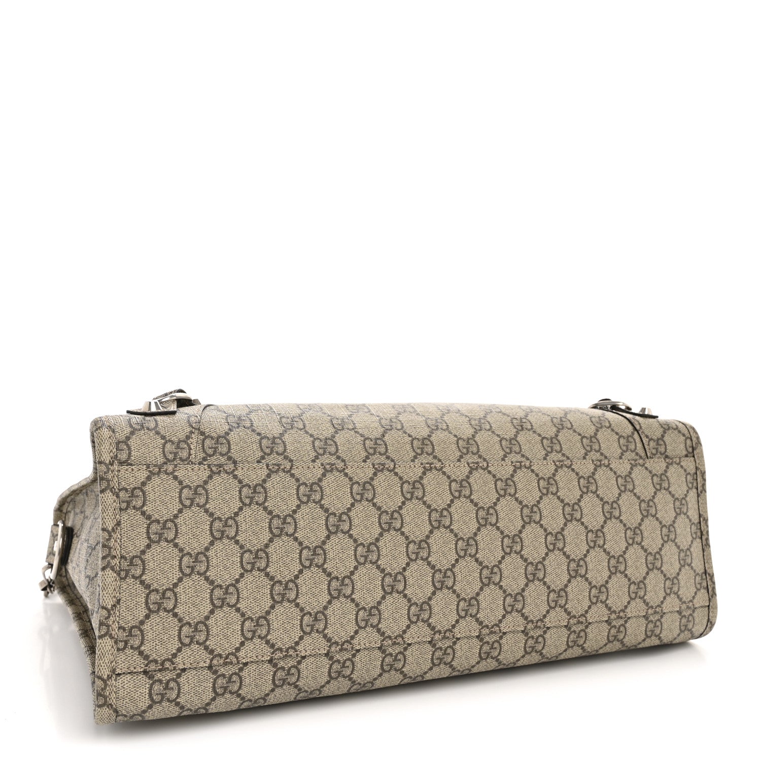 X GUCCI GG Supreme Monogram Neo Classic Silver Hardware City Beige Ebony