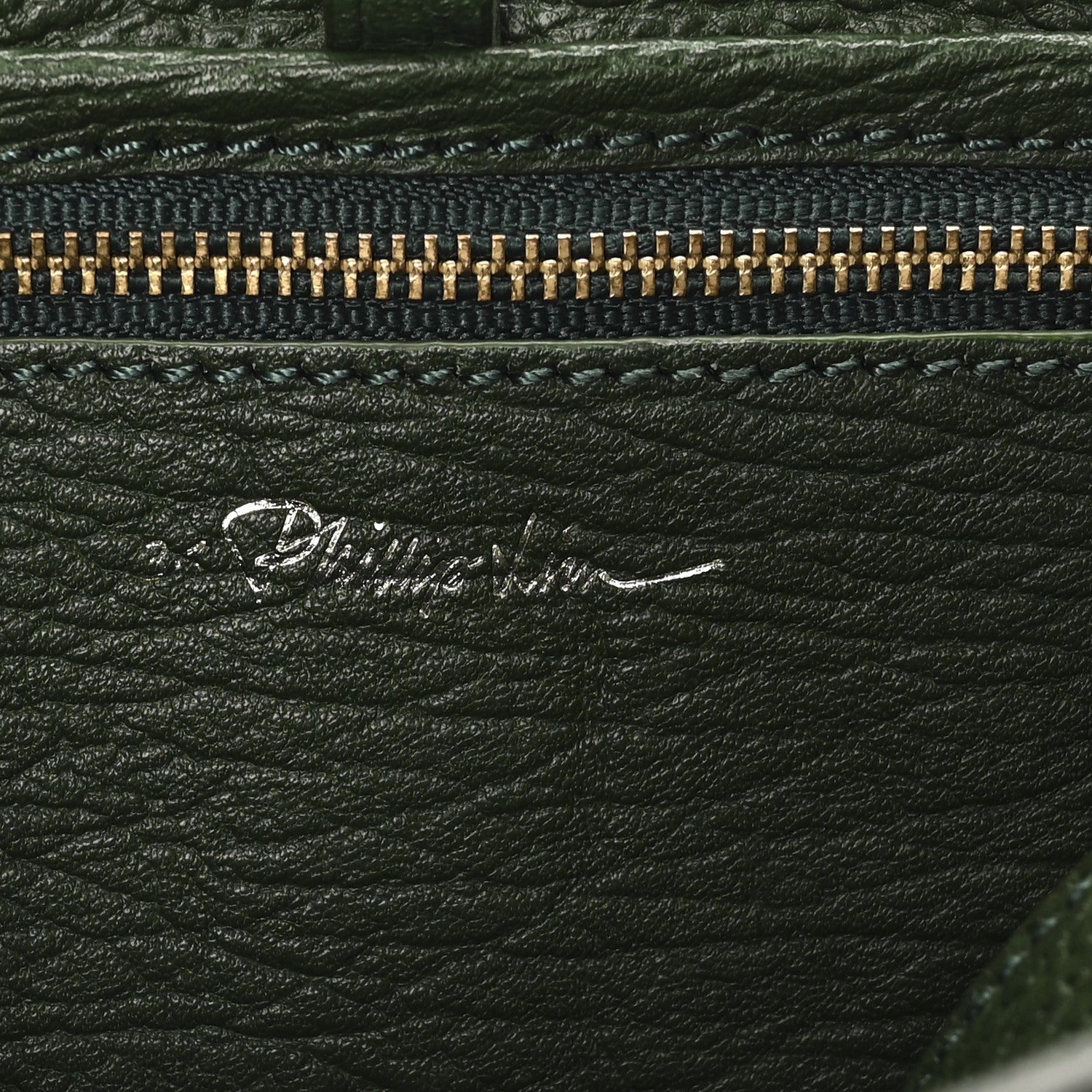 Textured Calfskin Mini Pashli Satchel Military Green