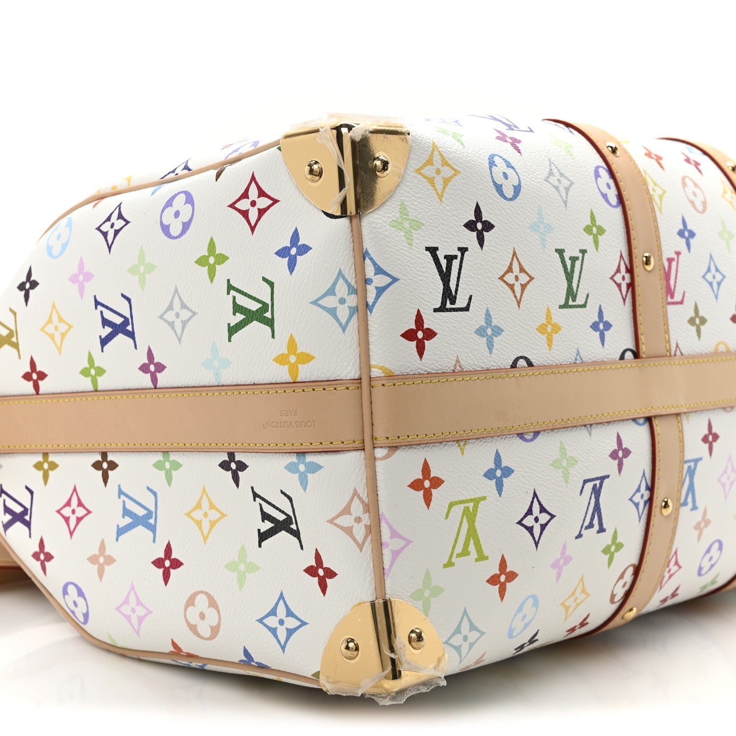 LV X TM Monogram Multicolor Keepall Bandouliere 45 White