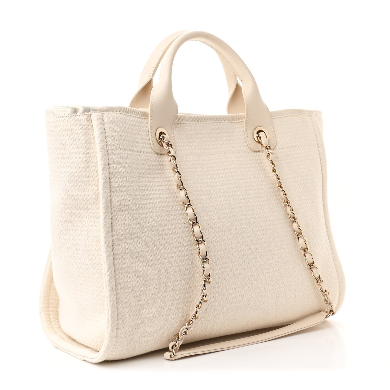 Canvas Small Deauville Tote Beige
