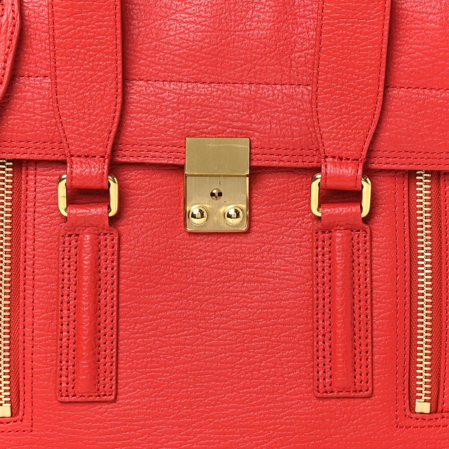 Textured Calfskin Medium Pashli Satchel Red