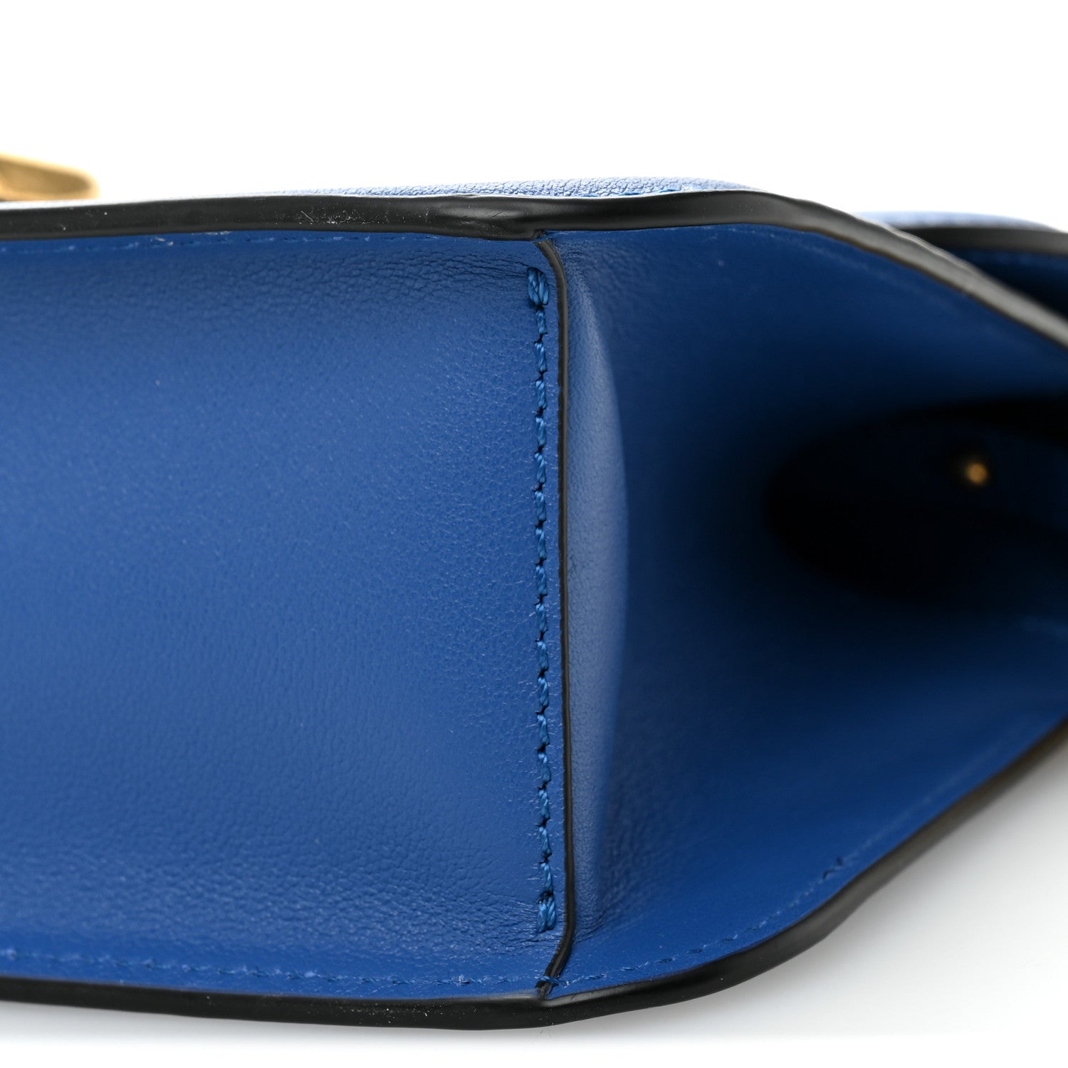 Calfskin Vlogo Loco Shoulder Bag Riverside Blue