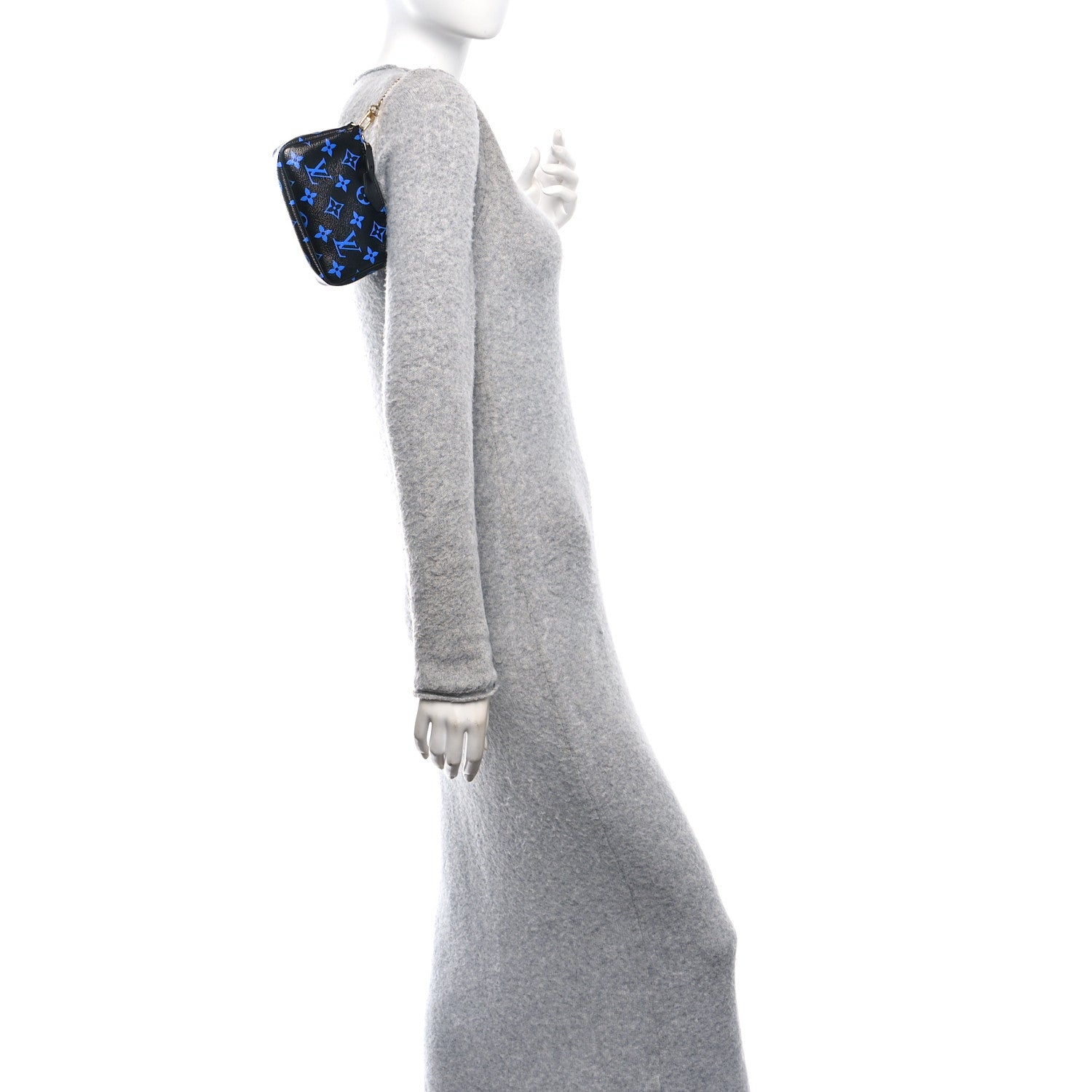 Colored Monogram Mini Pochette Accessories Blue Black