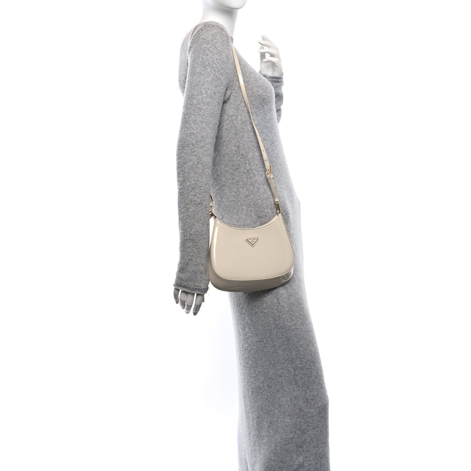 Spazzolato Cleo Adjustable Strap Shoulder Bag Avorio