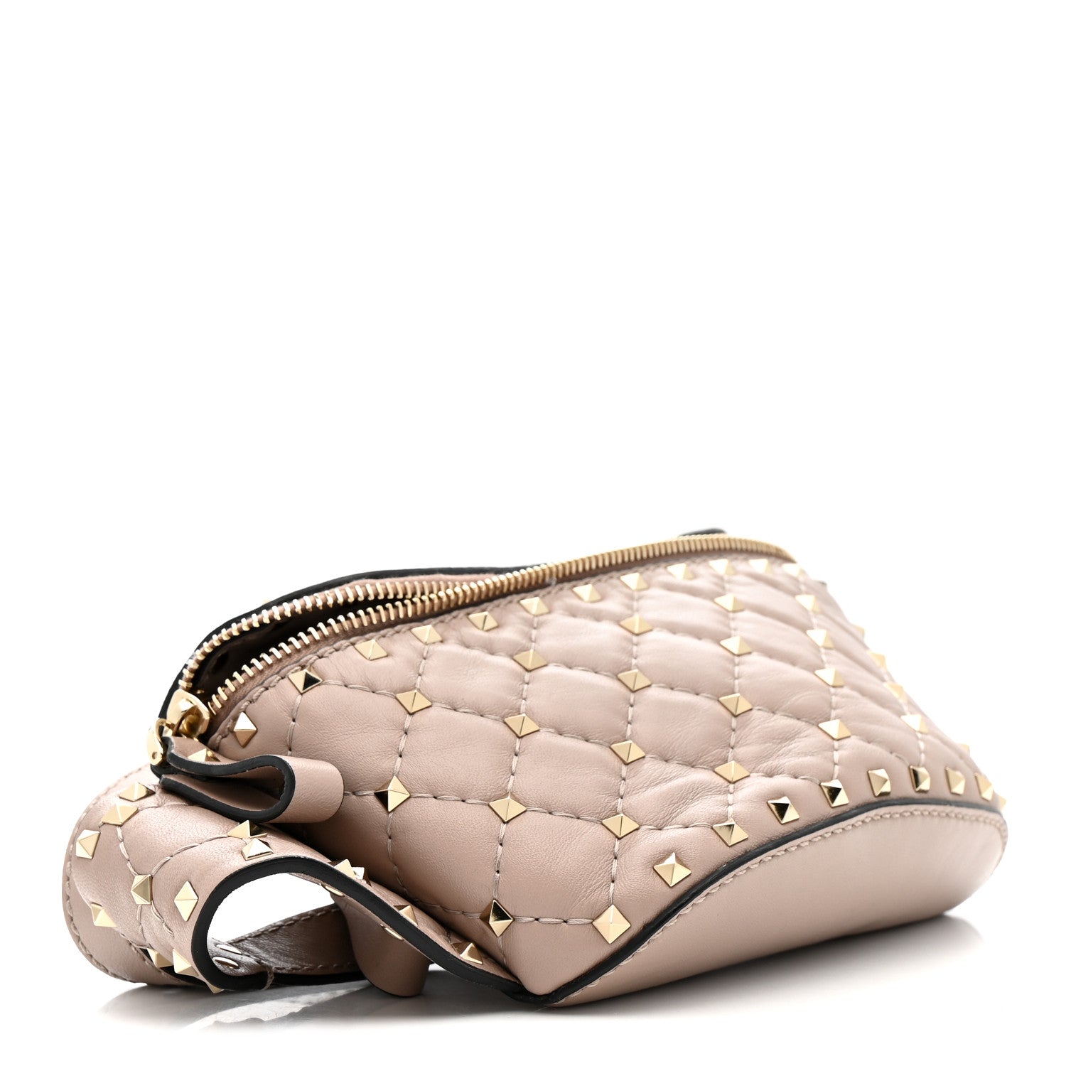 Nappa Rockstud Spike Belt Bag Poudre