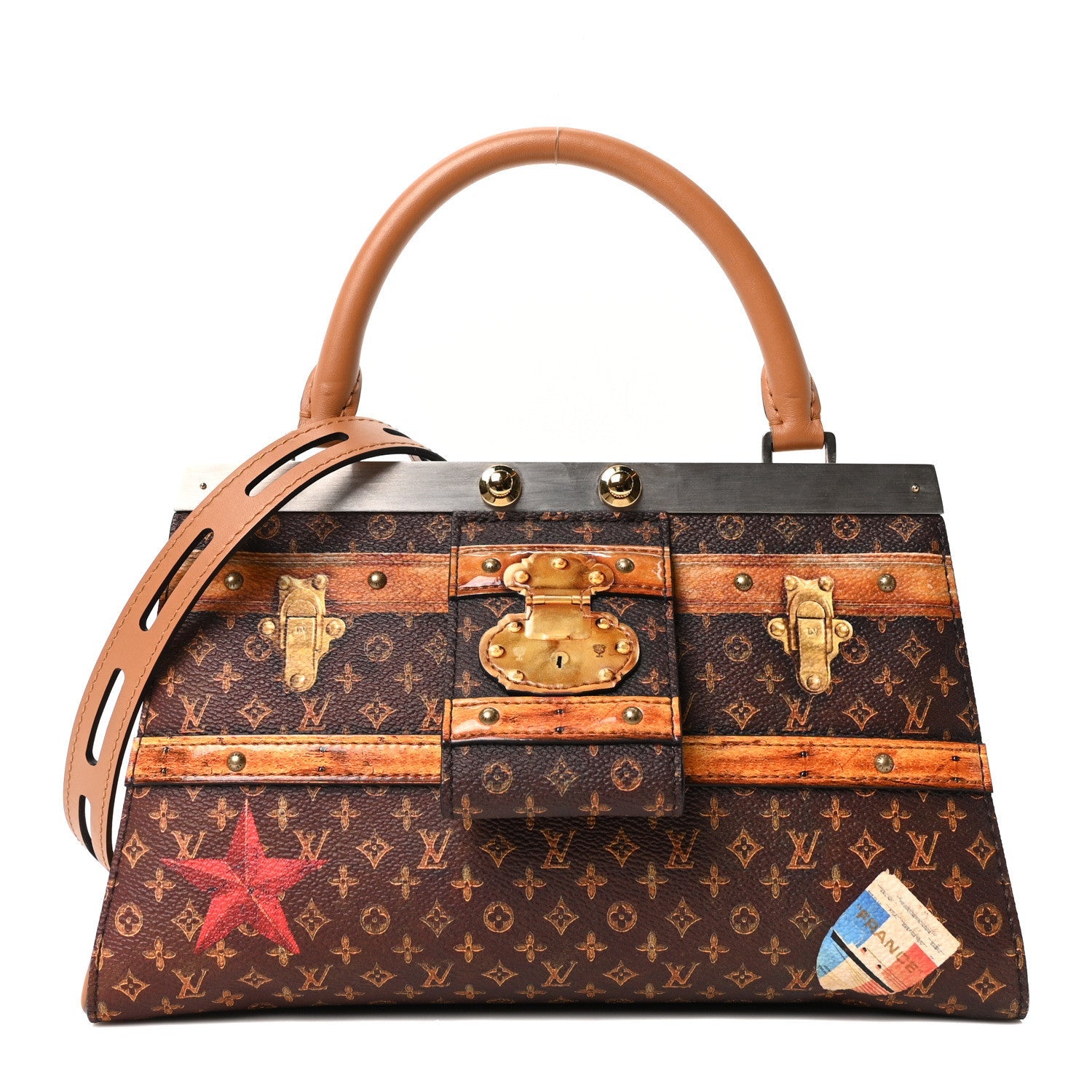 Calfskin Transformed Monogram Time Trunk Crown Frame Bag