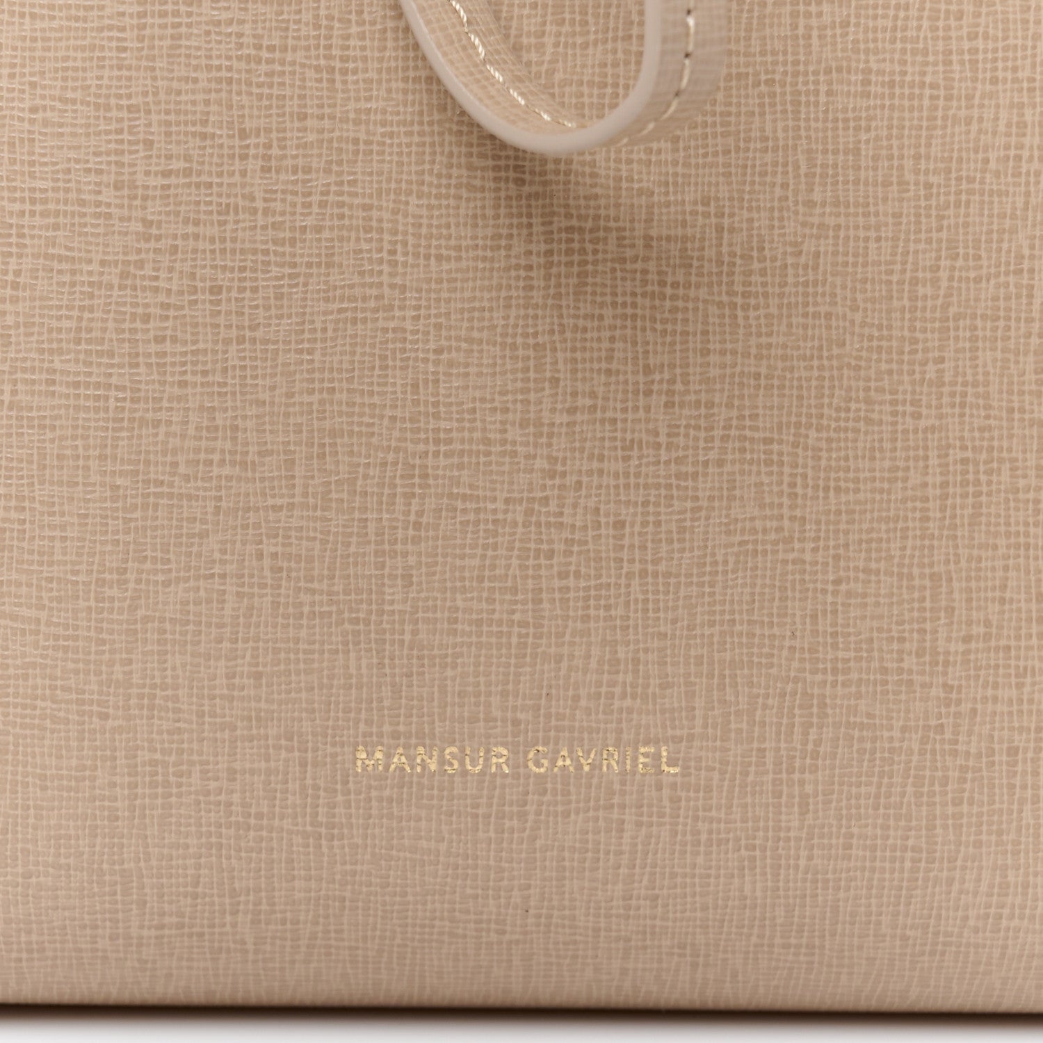 Saffiano Mini Mini Bucket Bag Beige