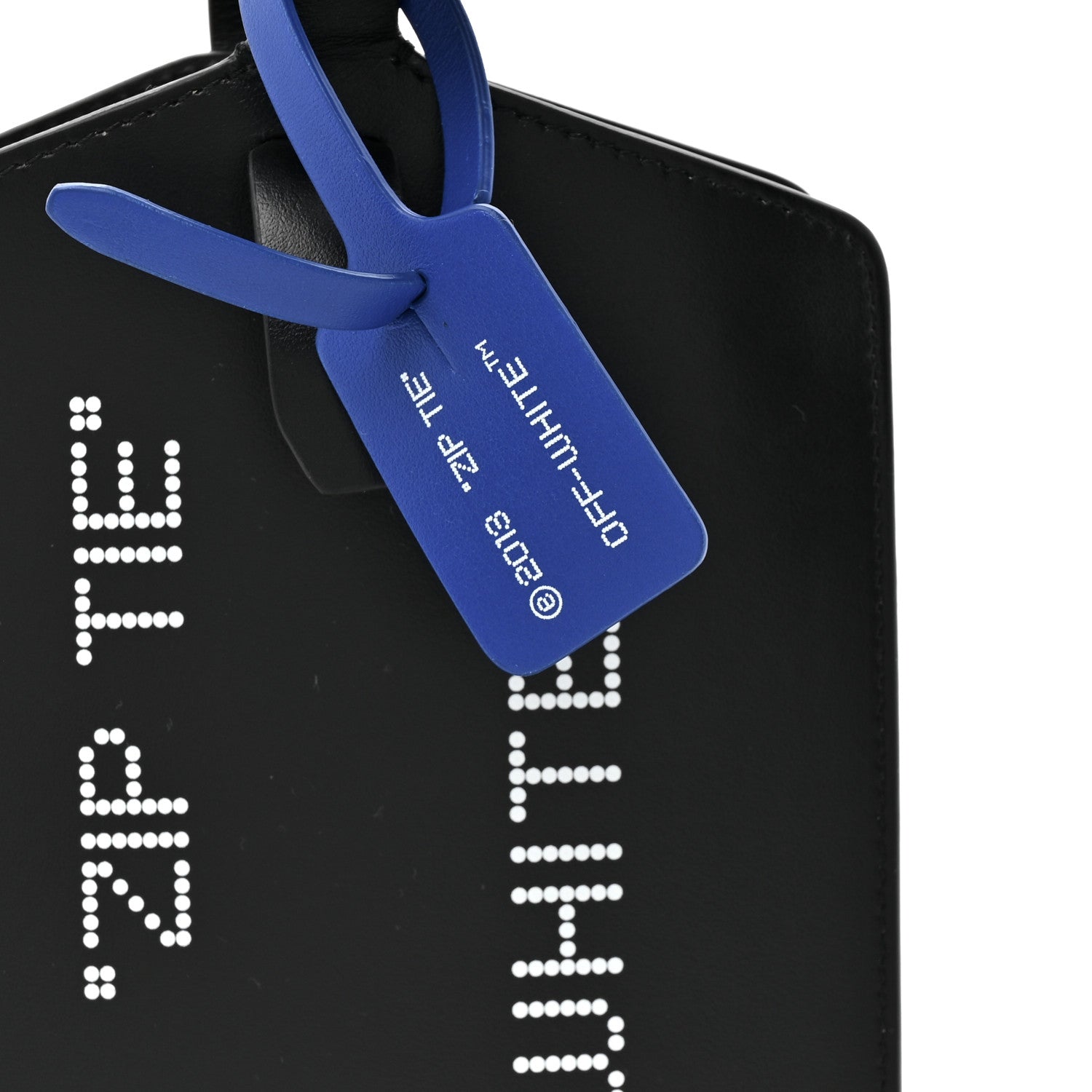 Calfskin Medium Zip Tie Clutch Black