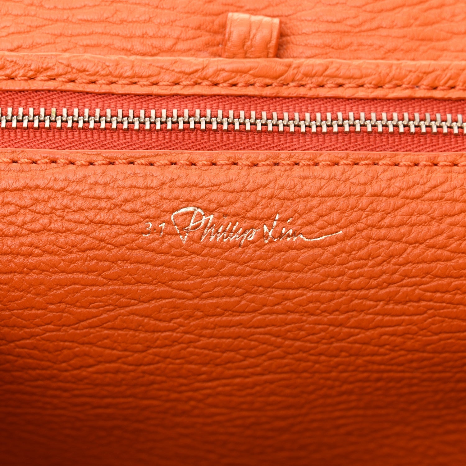 Textured Calfskin Pashli Backpack Orange
