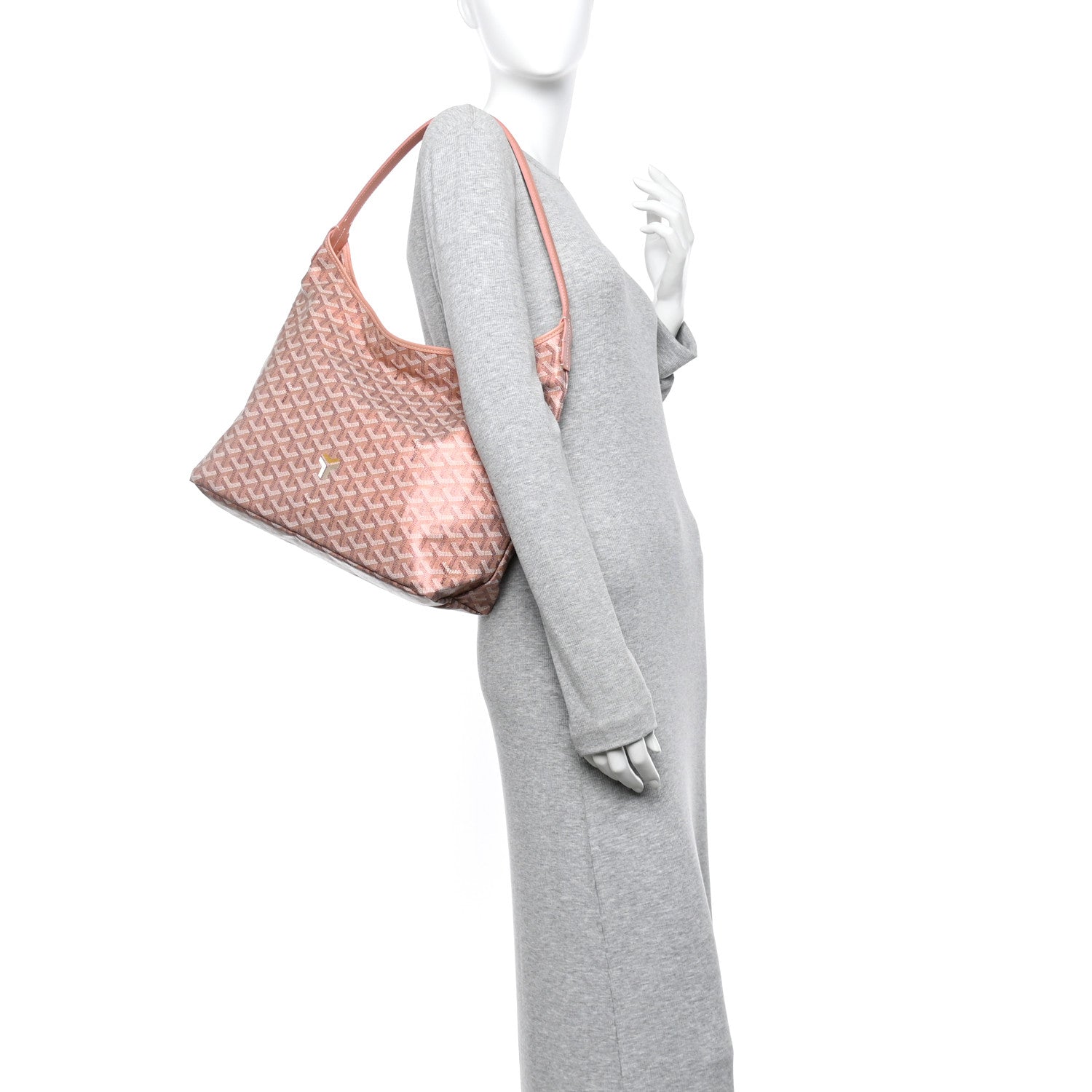 Iridescent Goyardine Boheme Hobo Pearly Coral