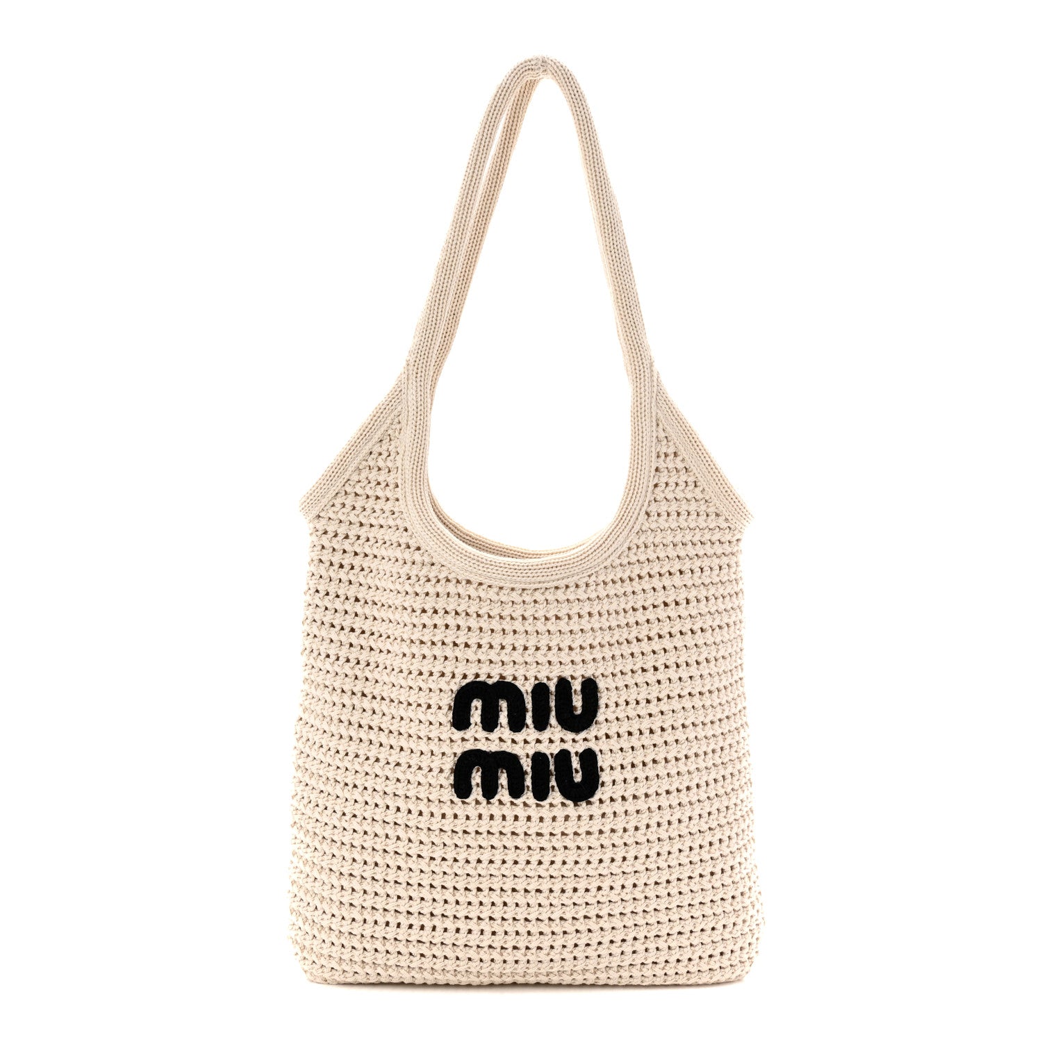Cotton Crochet Ivy Bag Chalk White Black