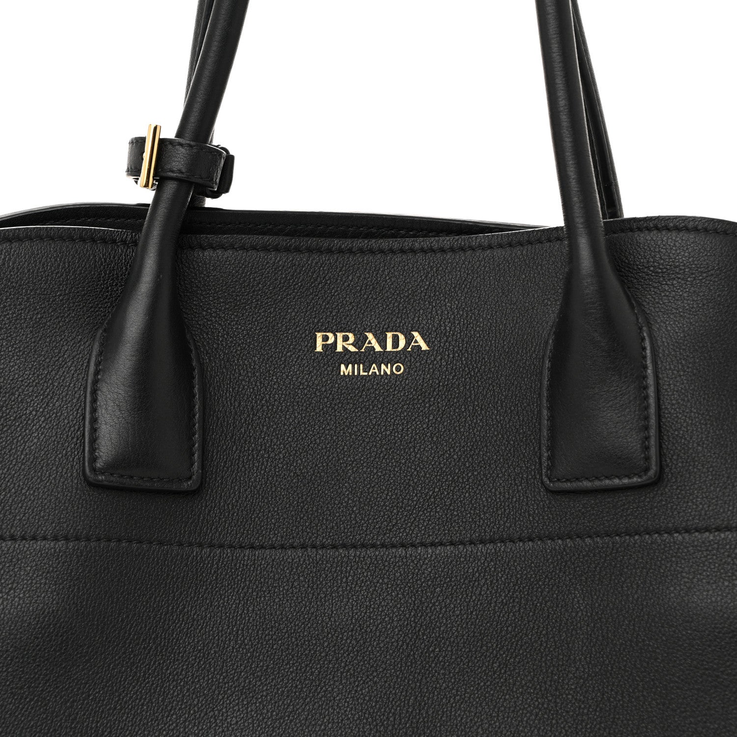 Soft Grain Calfskin Large Tote Bag Black