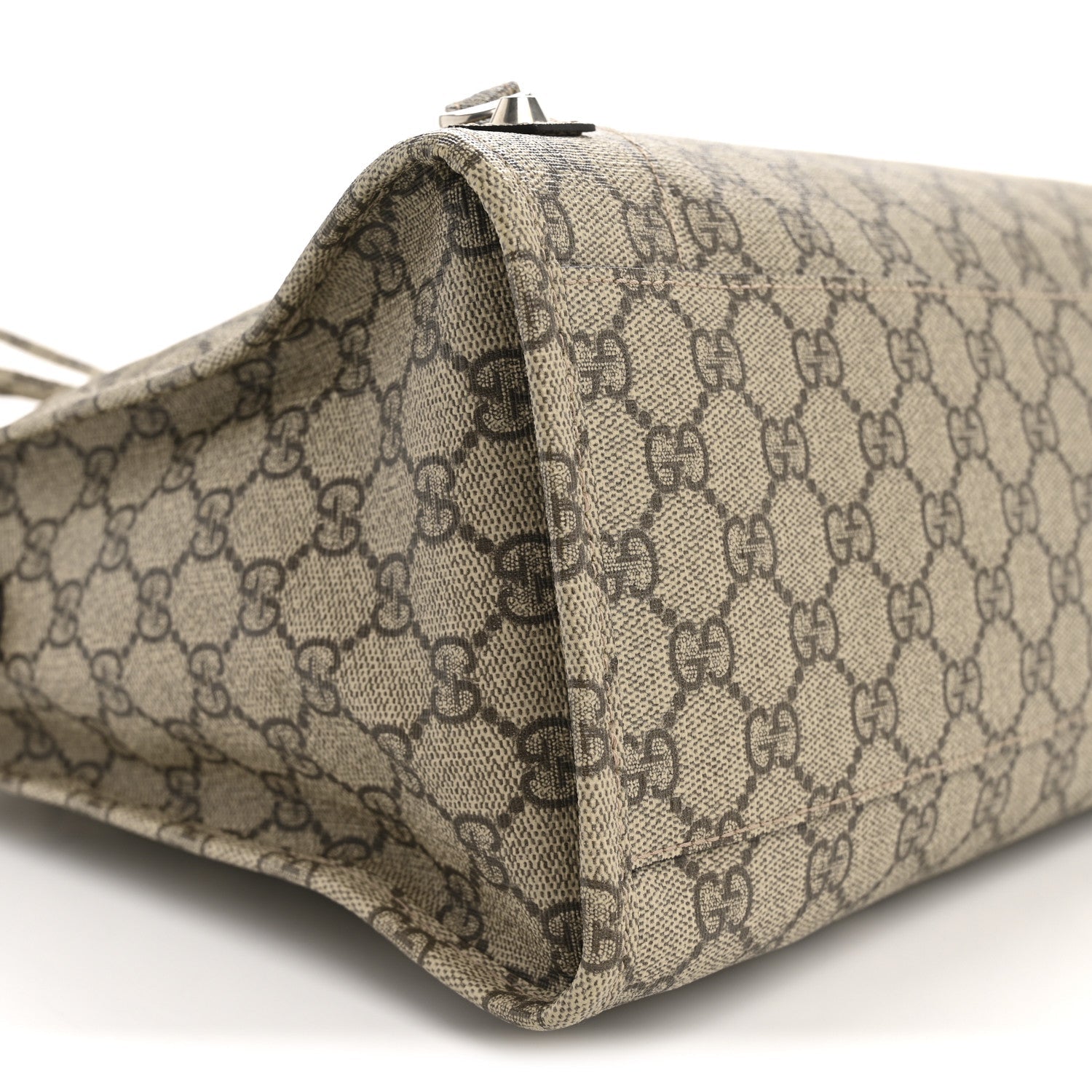 X GUCCI GG Supreme Monogram Neo Classic Silver Hardware City Beige Ebony