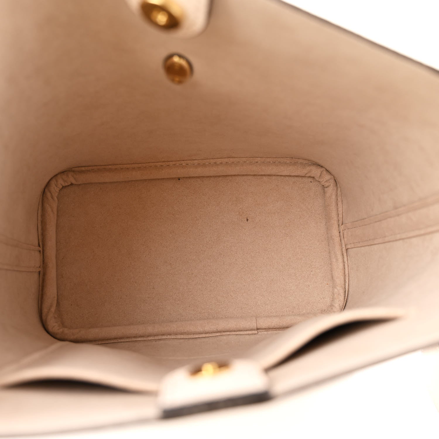 Grained Calfskin Lock and Walk Bucket Quartz