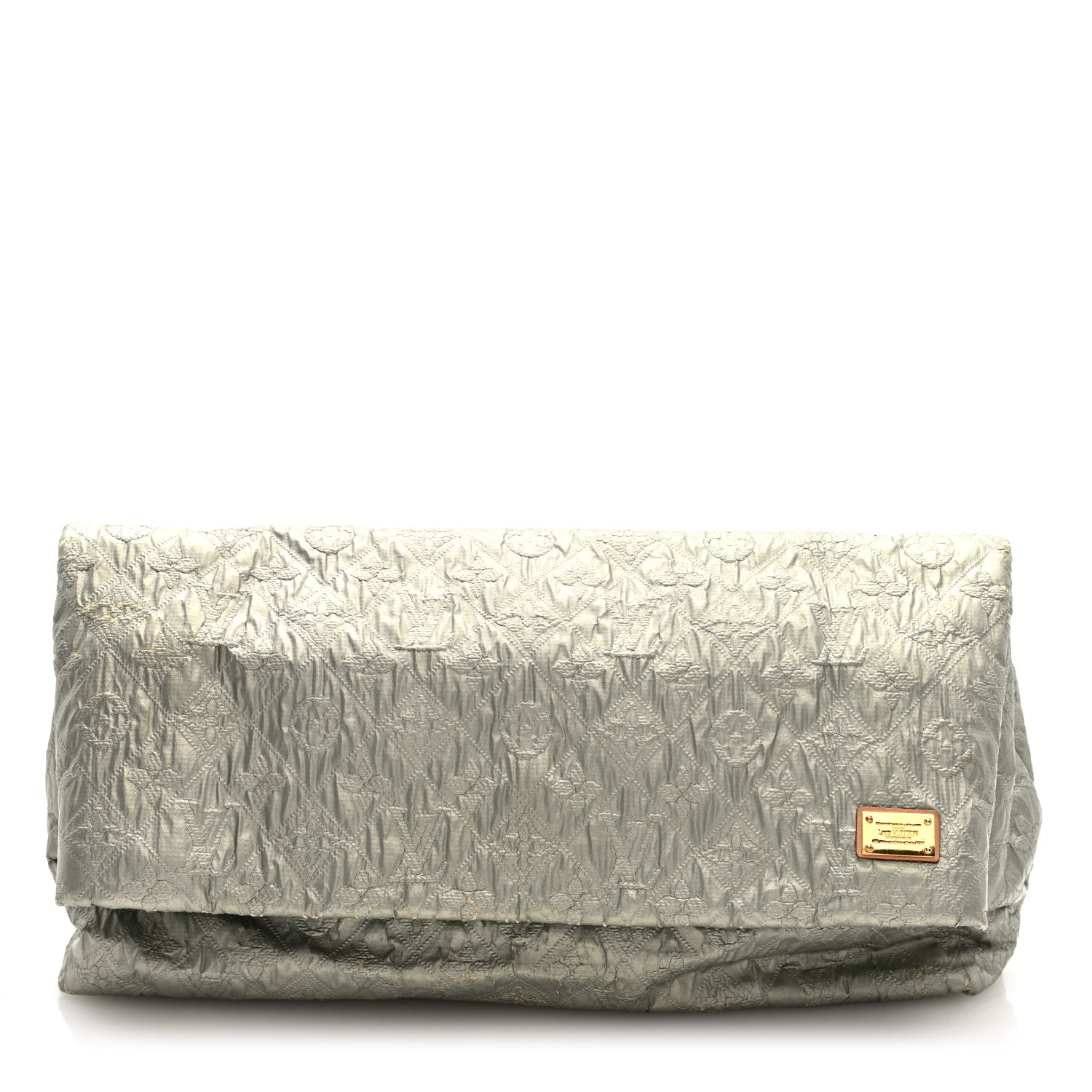 Jacquard Quilted Monogram Limelight Clutch GM Perle