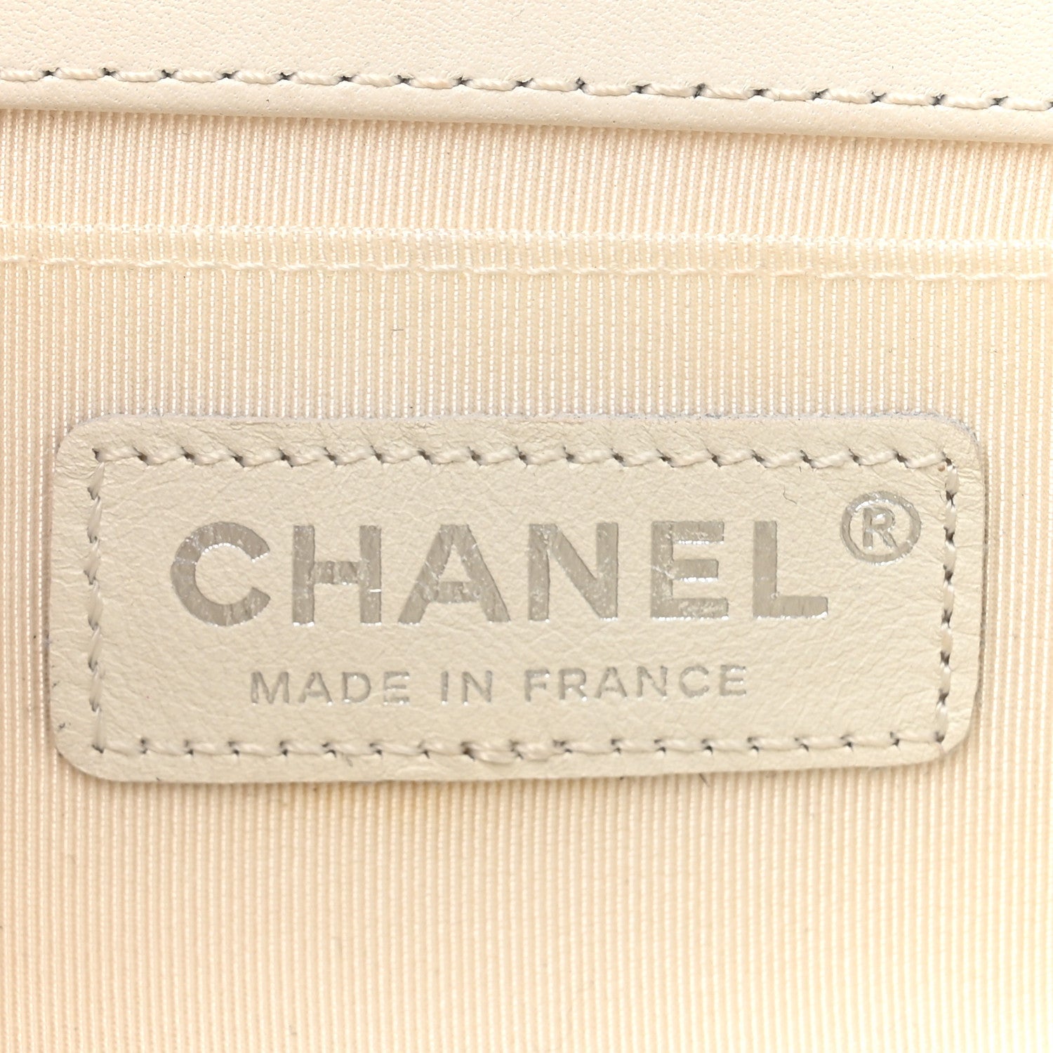 Patent Tweed Medium Boy Flap White