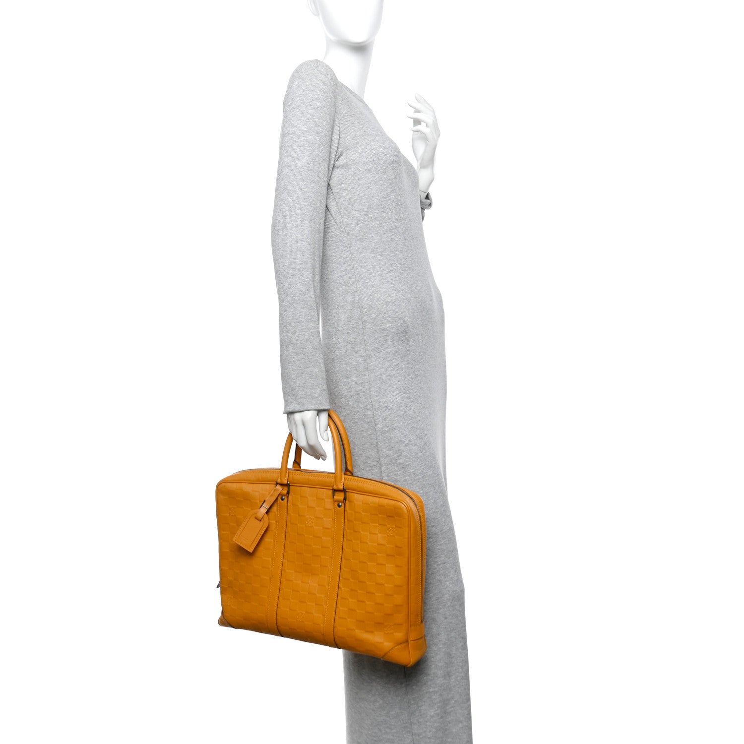 Damier Infini Porte-Documents Voyage Jaune