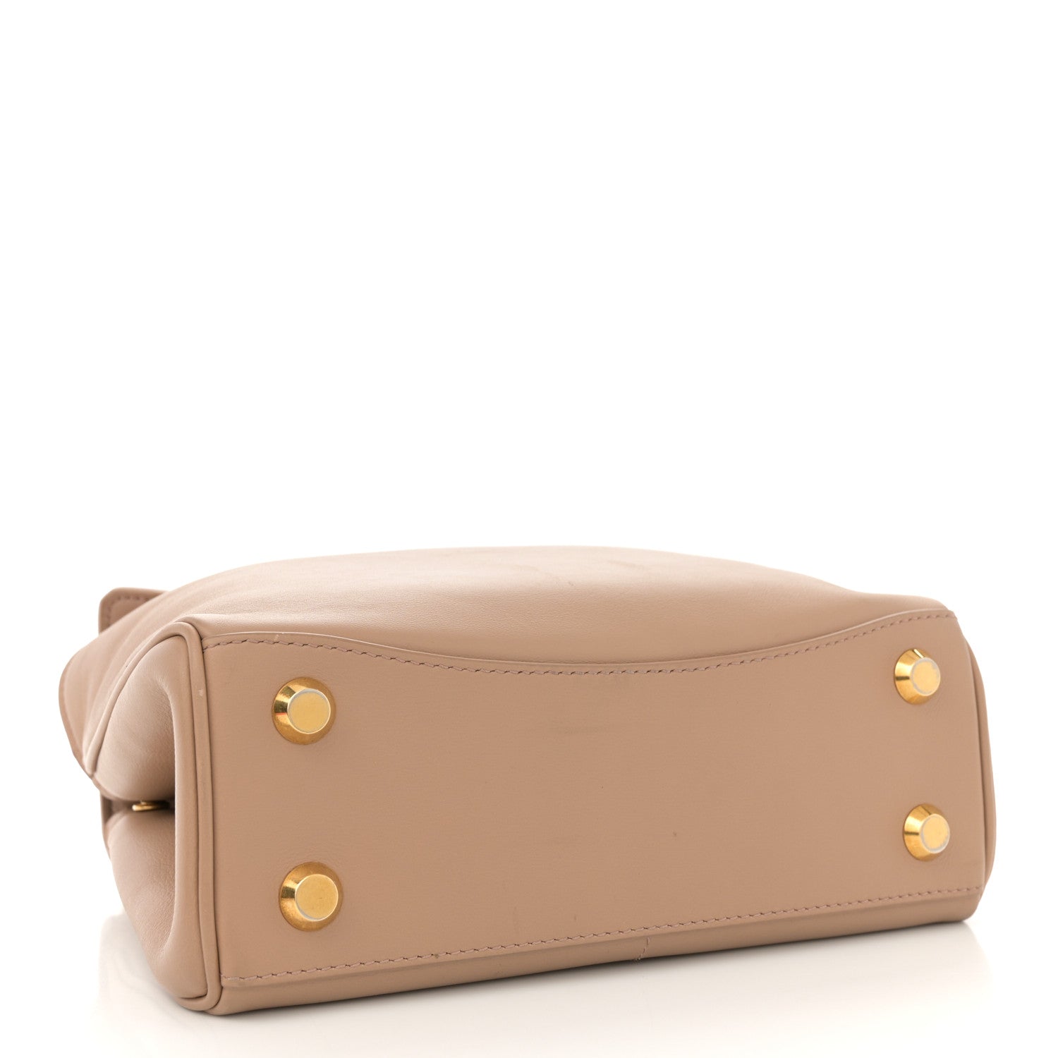 Natural Smooth Calfskin Mini Rodeo Top Handle Handbag Latte