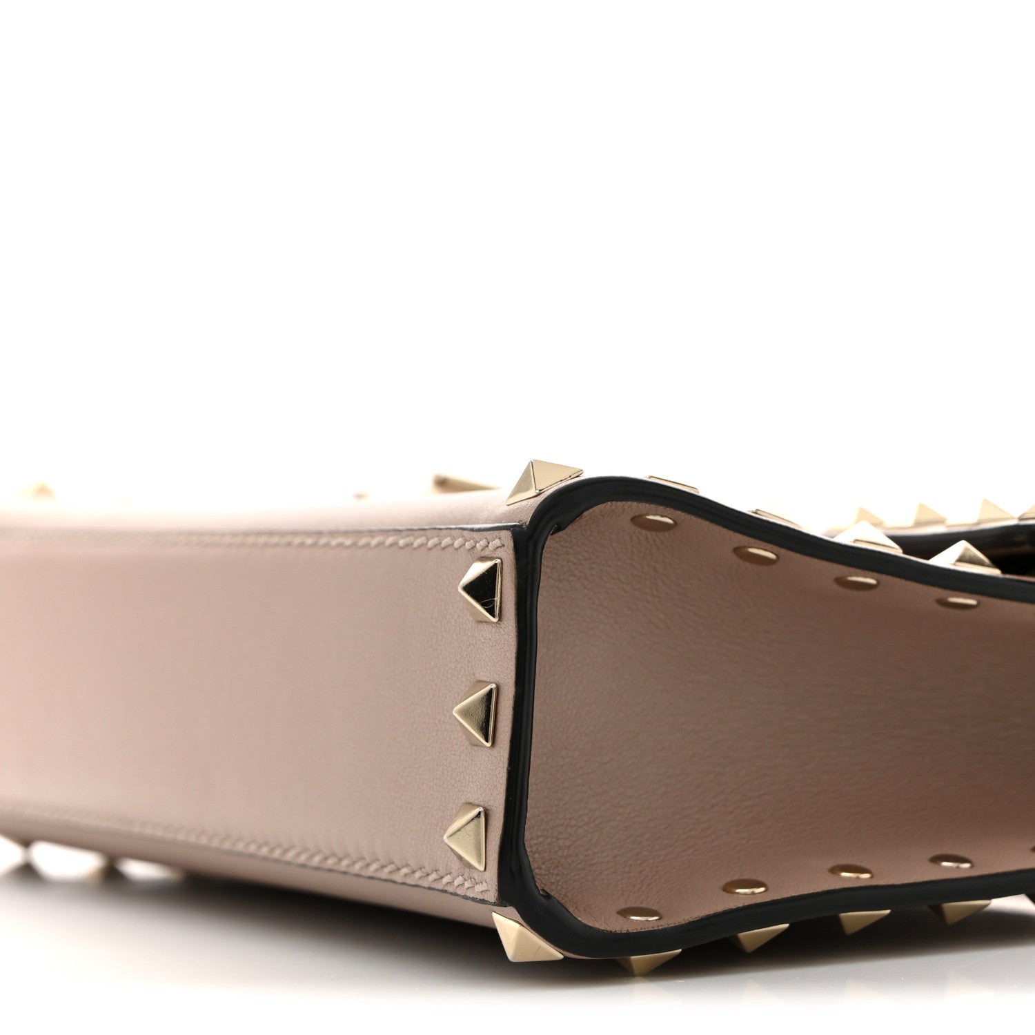 Vitello Medium Rockstud Flip Lock Crossbody Bag Poudre