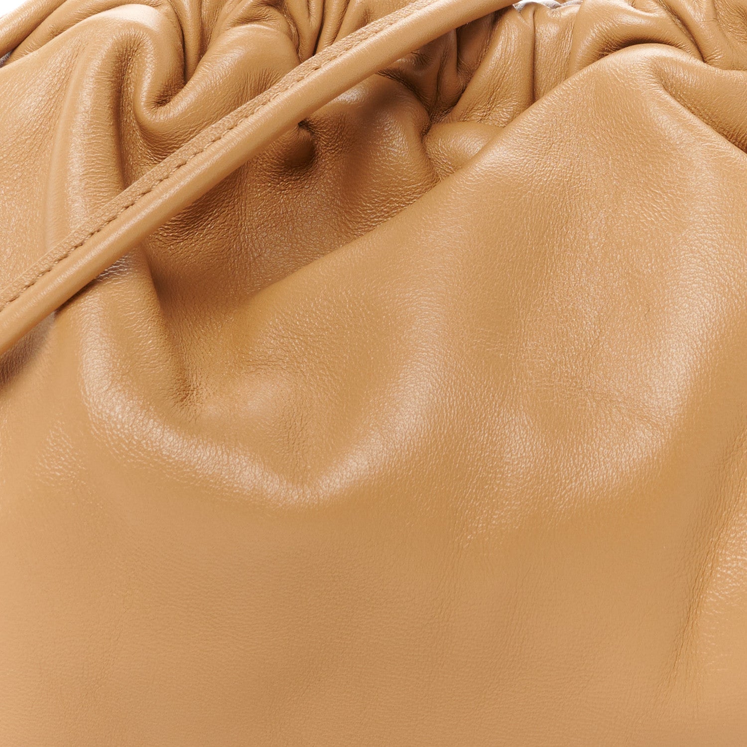 Lambskin Cloud Mini Clutch Caramel
