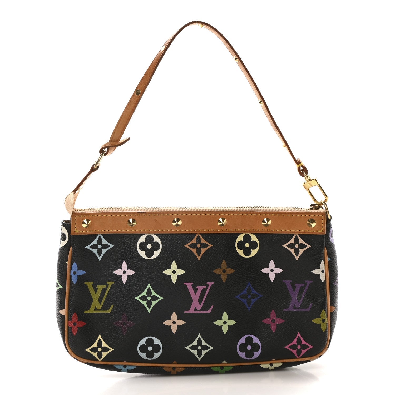 Monogram Multicolor Pochette Accessories Black