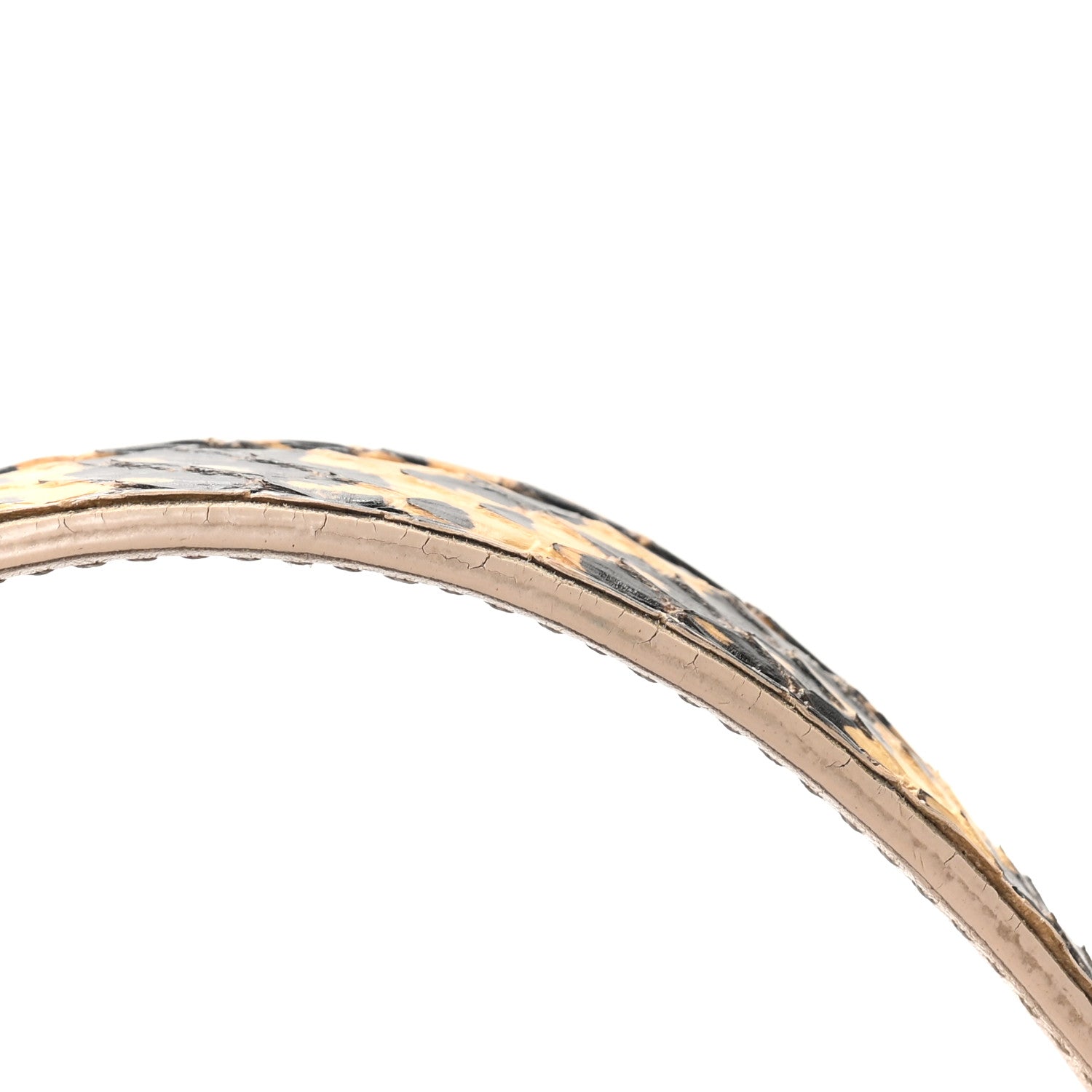 Calfskin Elaphe Stitched Large Chevron Chic Shopping Bag Beige