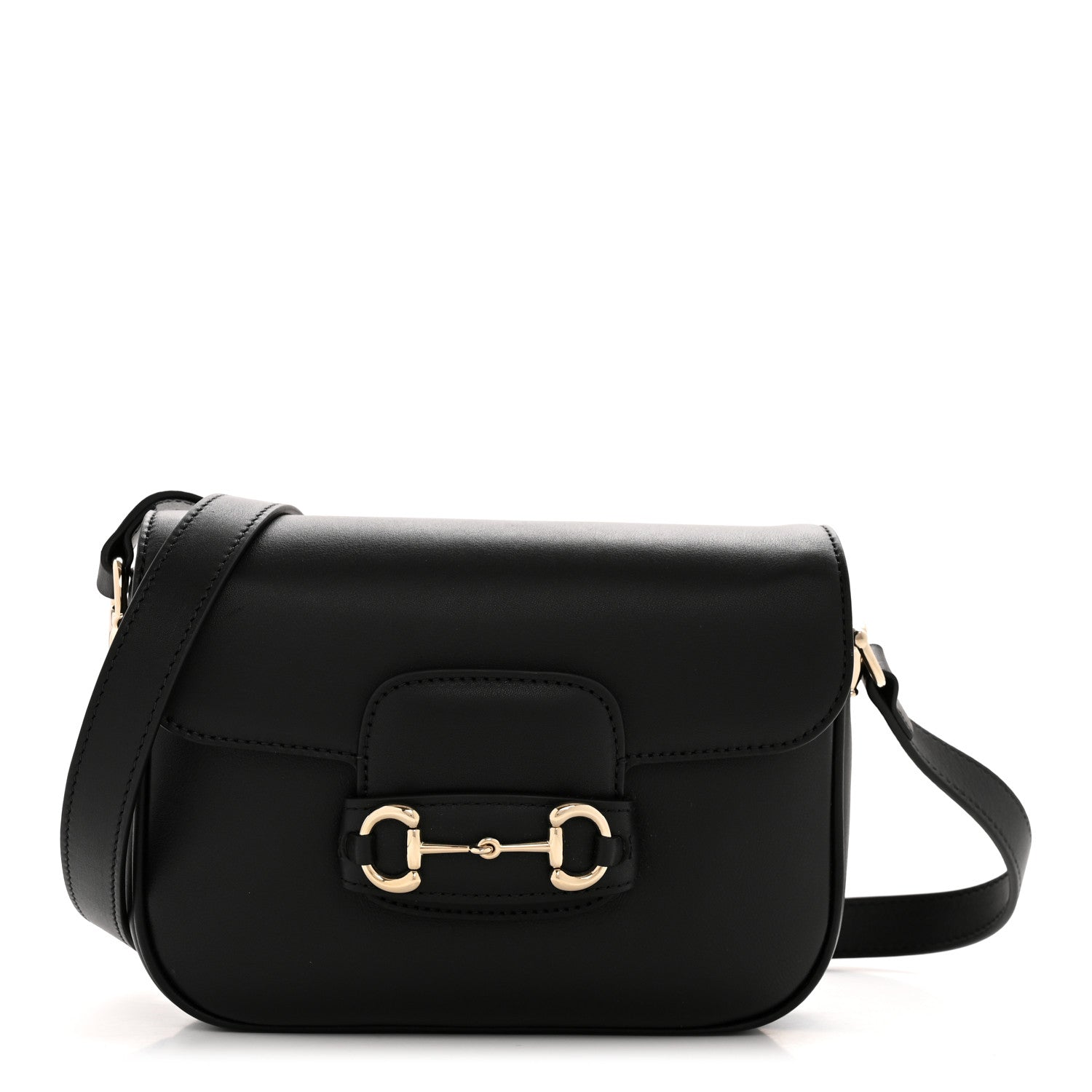 Arabella Calfskin Horsebit 1955 Shoulder Bag Black
