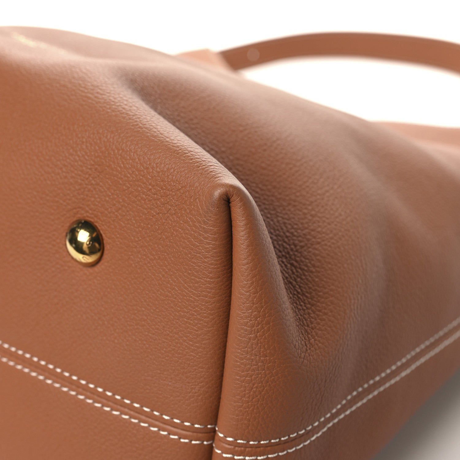 Grained Calfskin Low Key Hobo MM Cognac