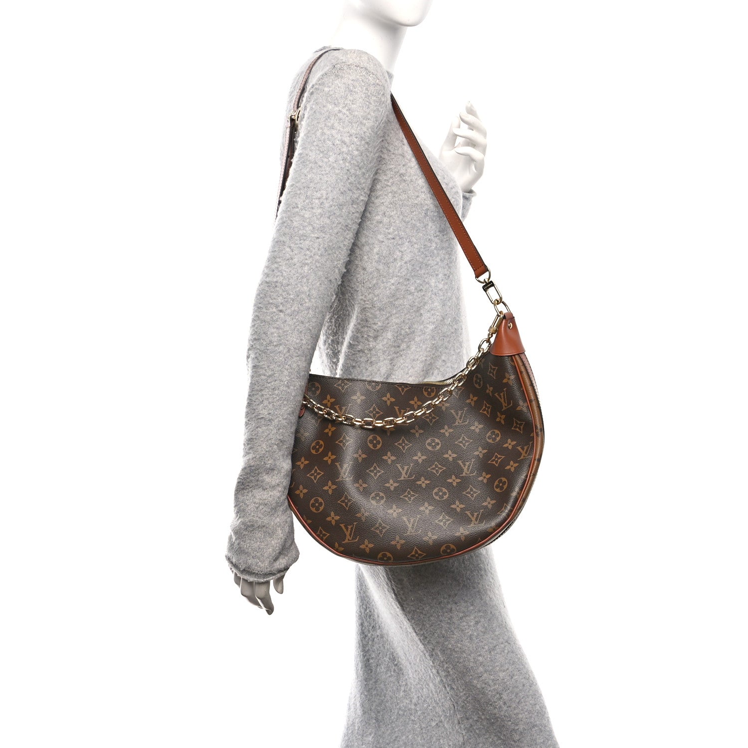 Reverse Monogram Loop Hobo