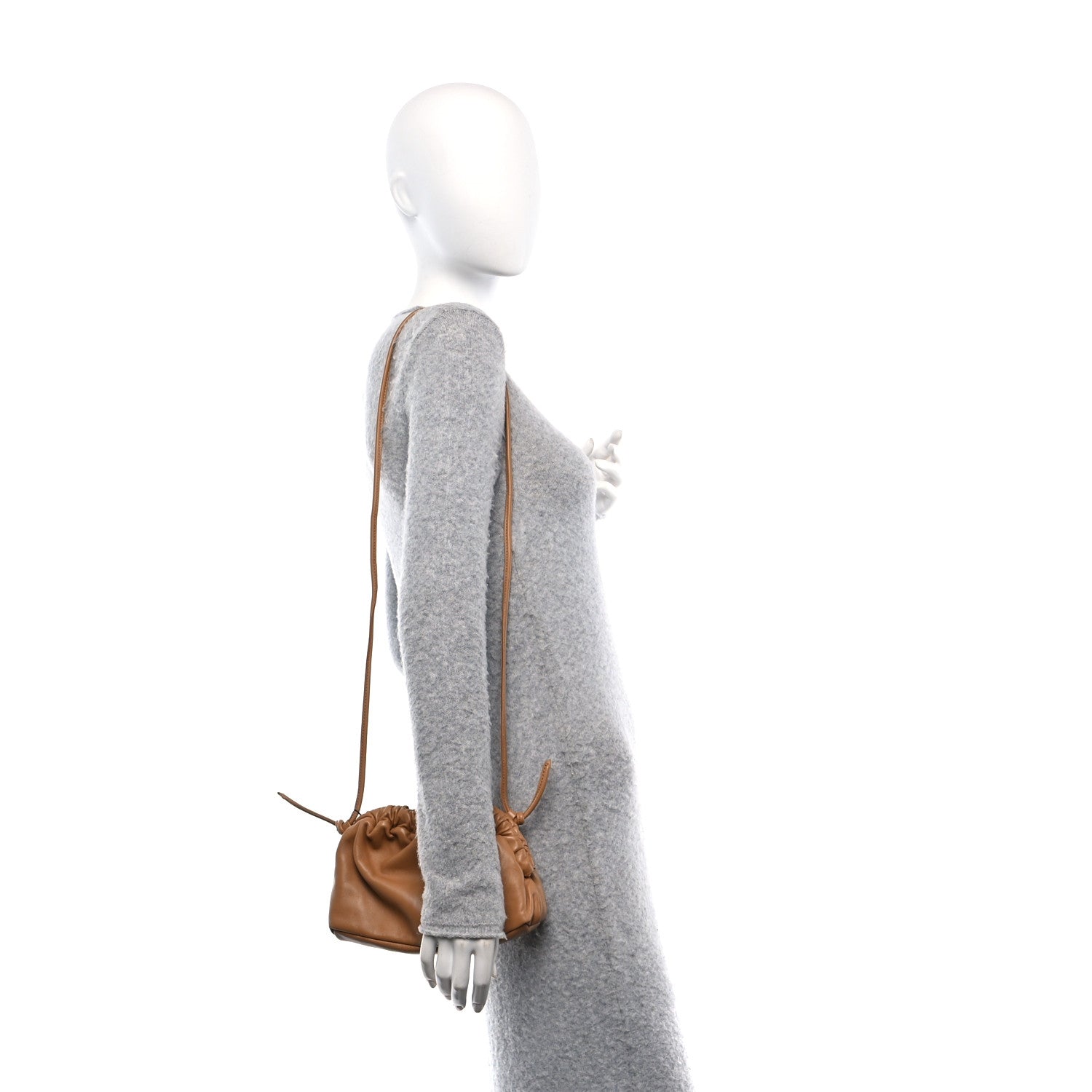 Lambskin Cloud Mini Clutch Caramel