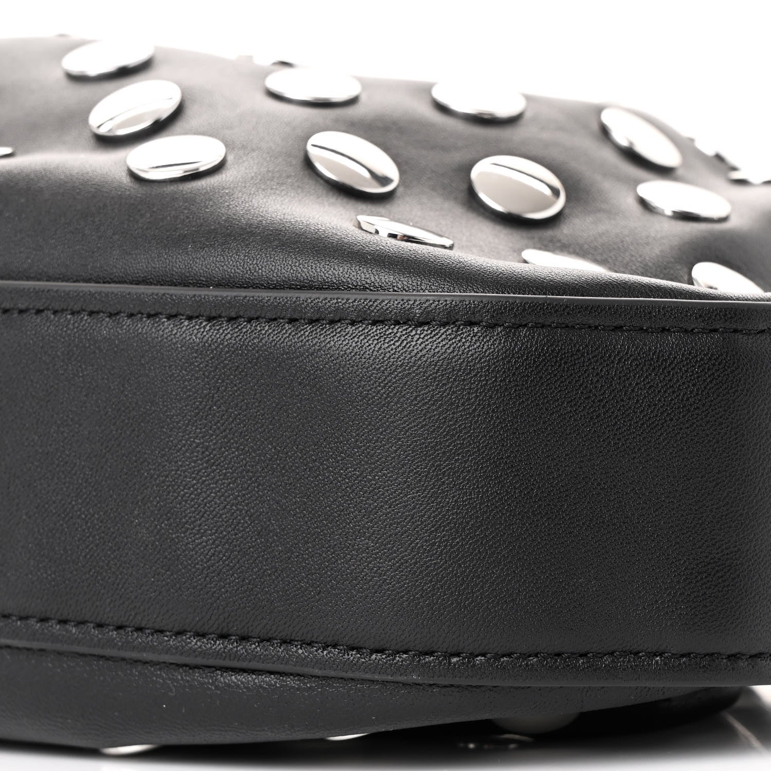 Sheepskin Studded Mini Origami Bag Black