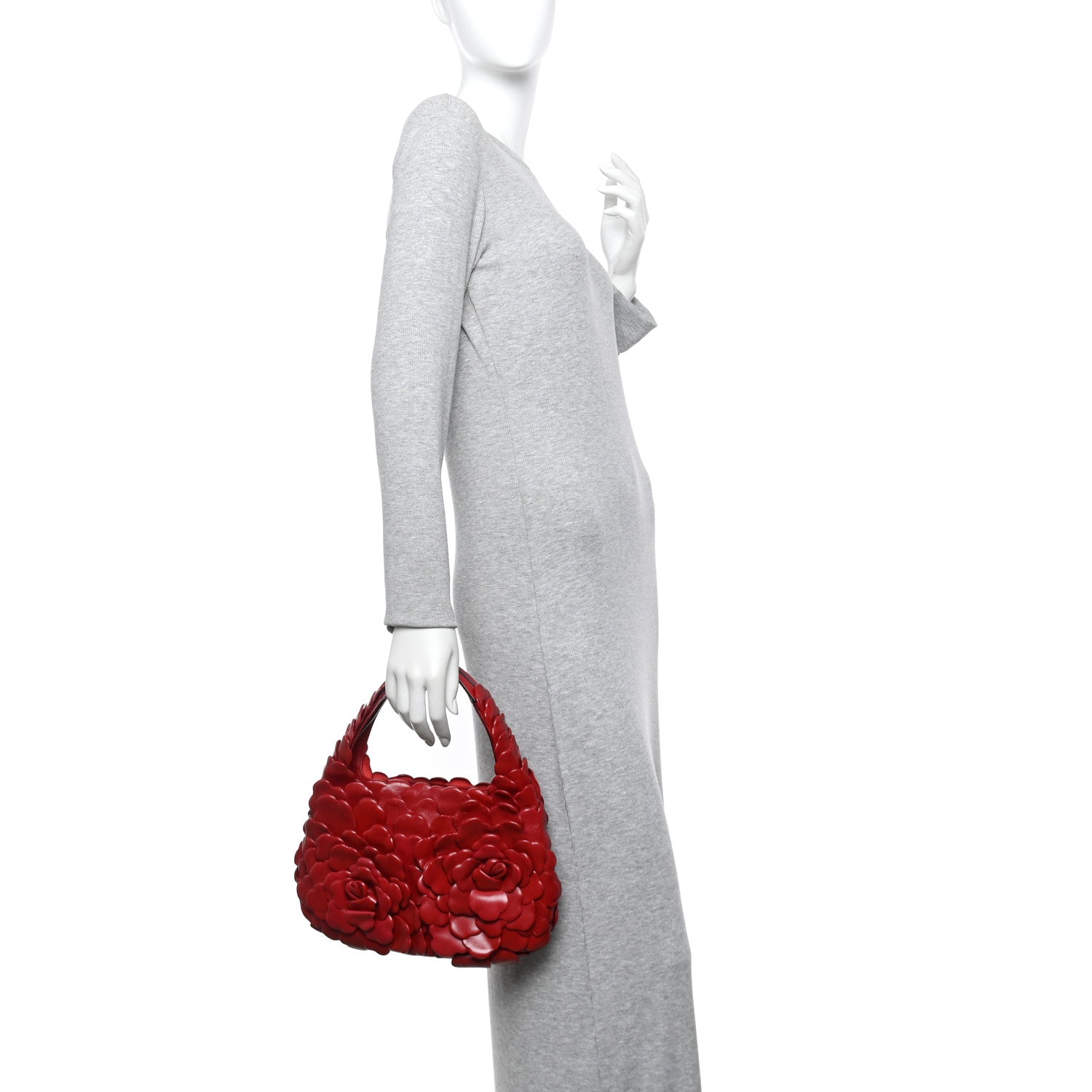 Nappa Atelier 03 Rose Edition Small Hobo Rosso Valentino