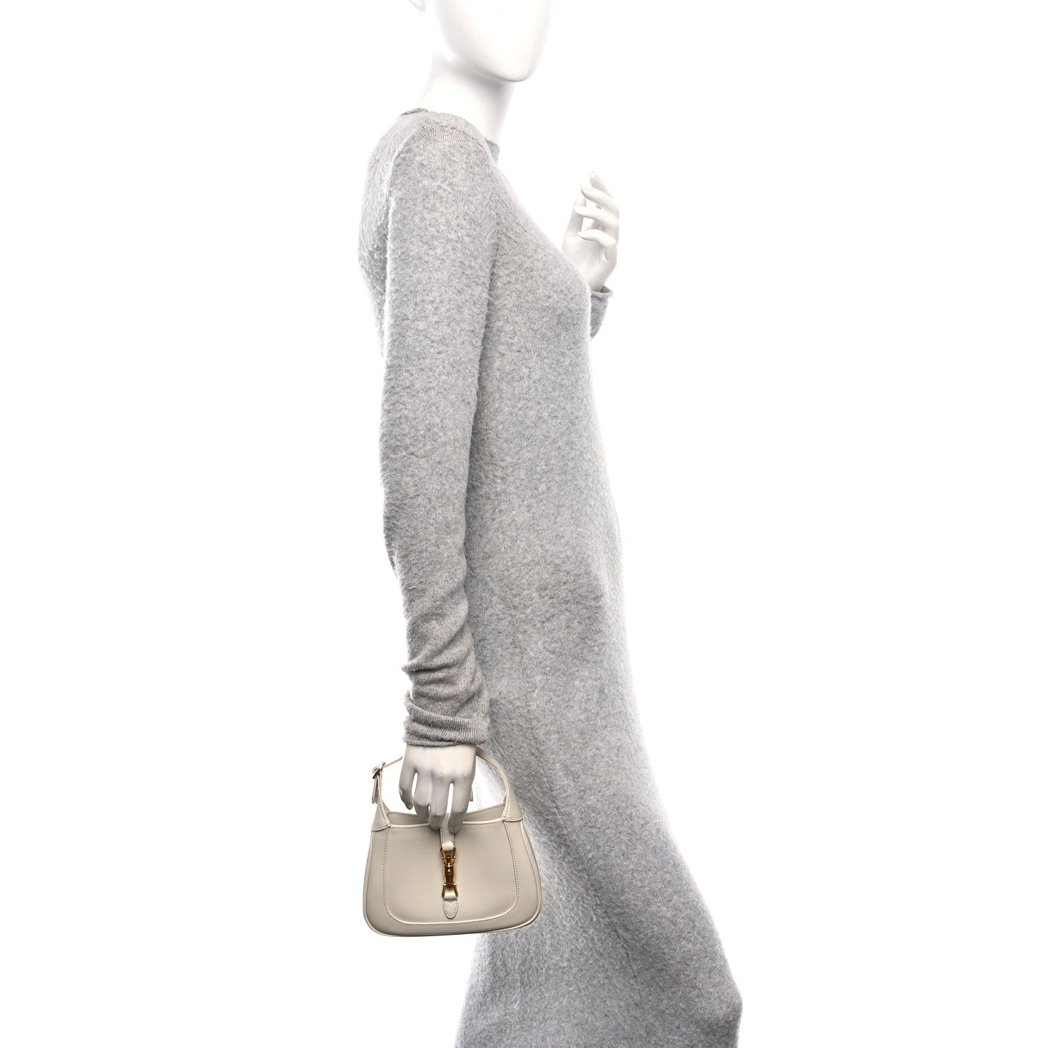 Boarded Dyana Lux Calfskin Mini Jackie 1961 Hobo Mystic White