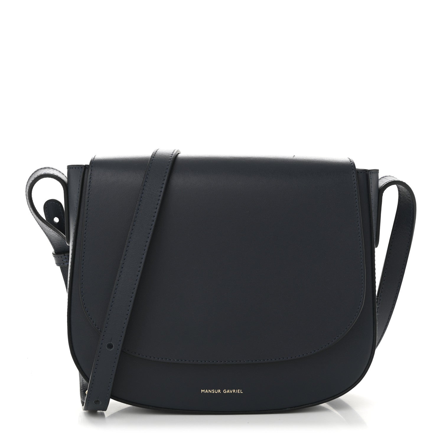 Calfskin Flap Crossbody Bag Blu