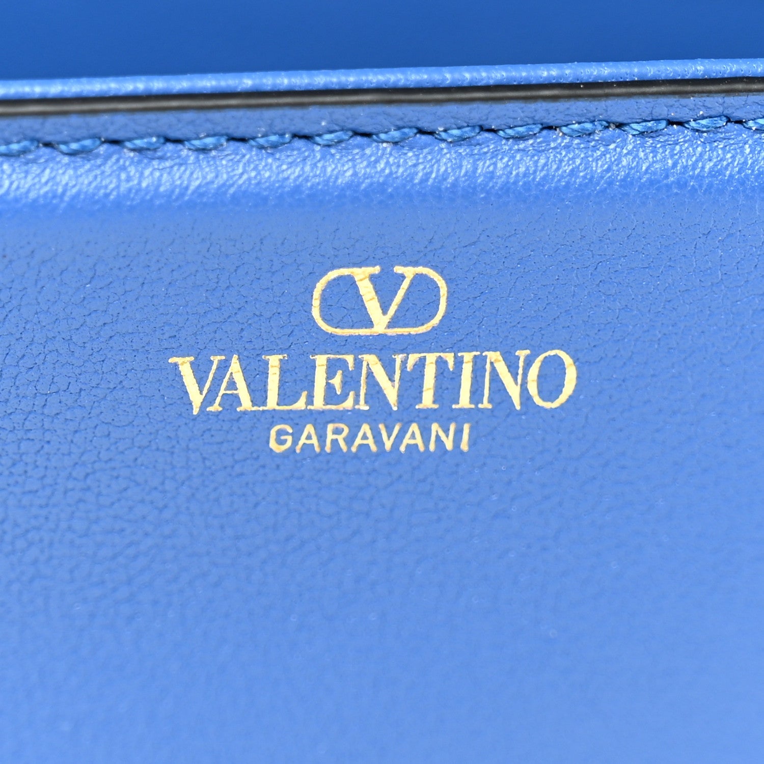 Calfskin Vlogo Loco Shoulder Bag Riverside Blue