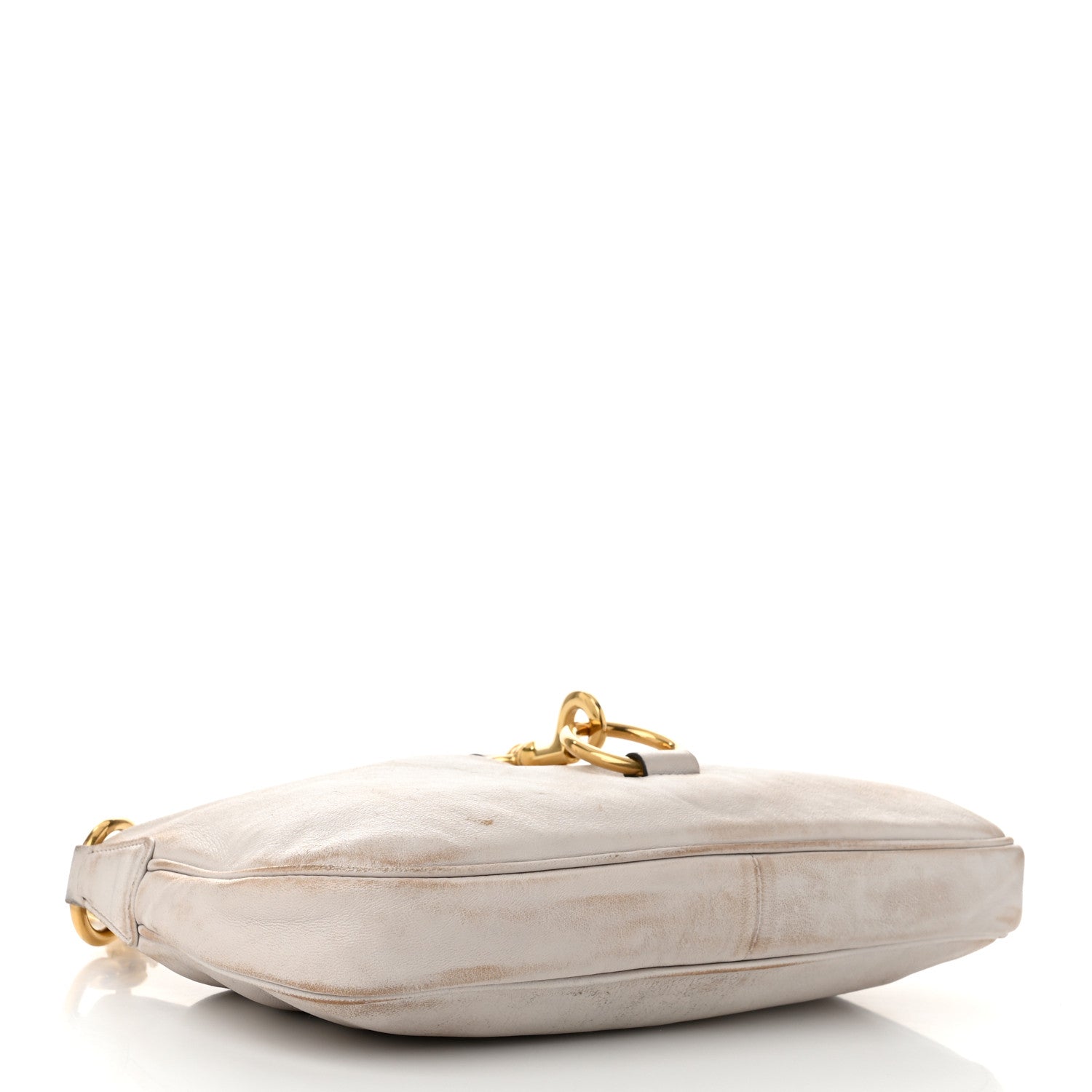 Nappa Old Hook Shoulder Bag Sabbia White