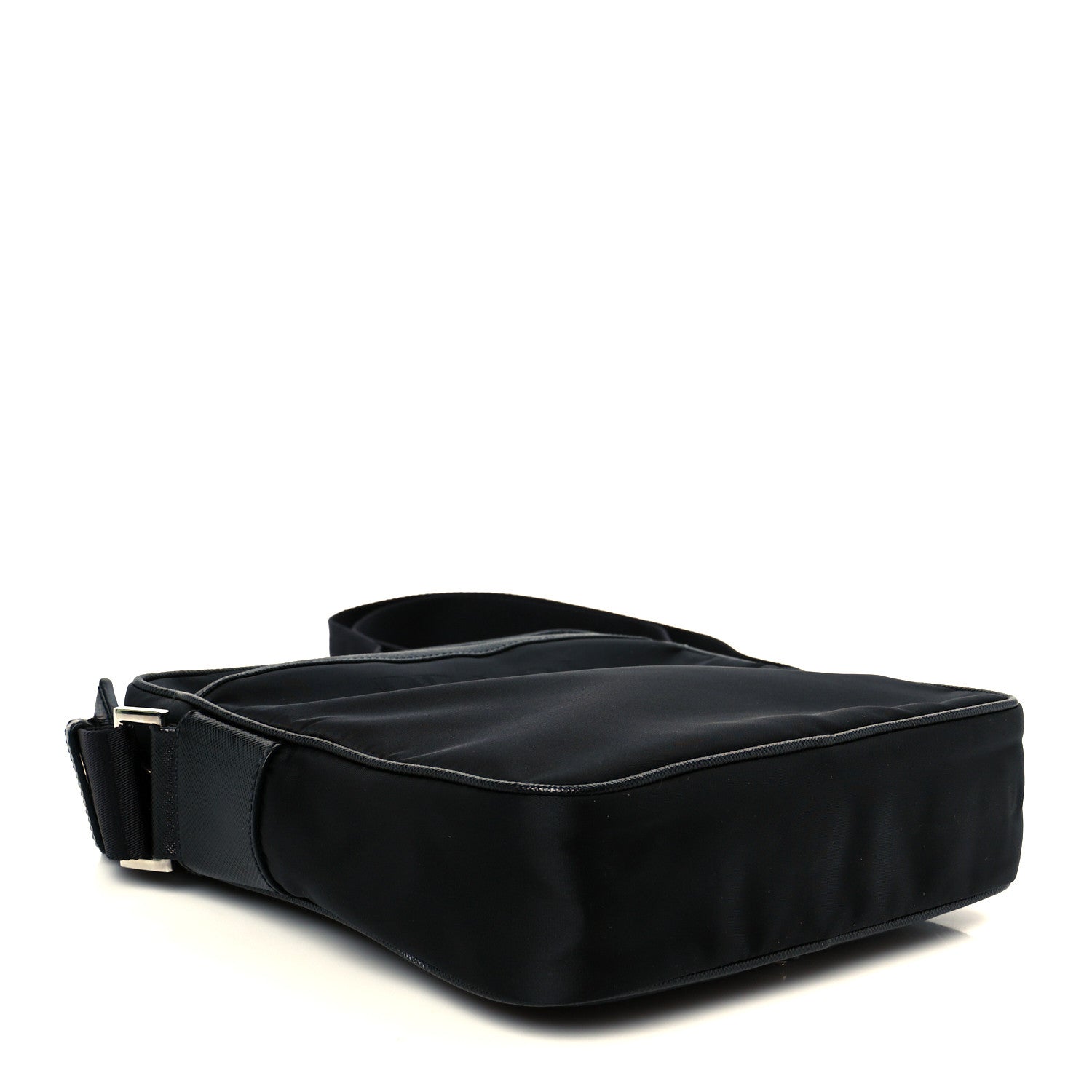 Re-Nylon Saffiano Pocket Messenger Black