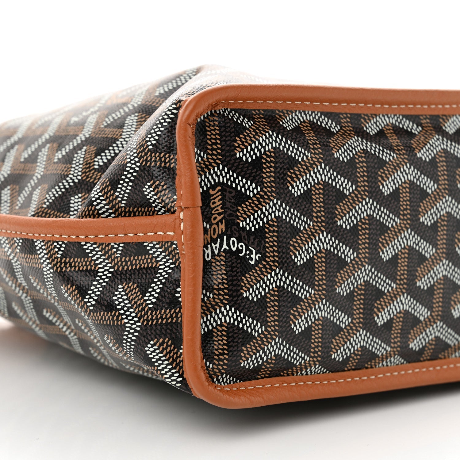 Goyardine Reversible Mini Anjou Black Gold