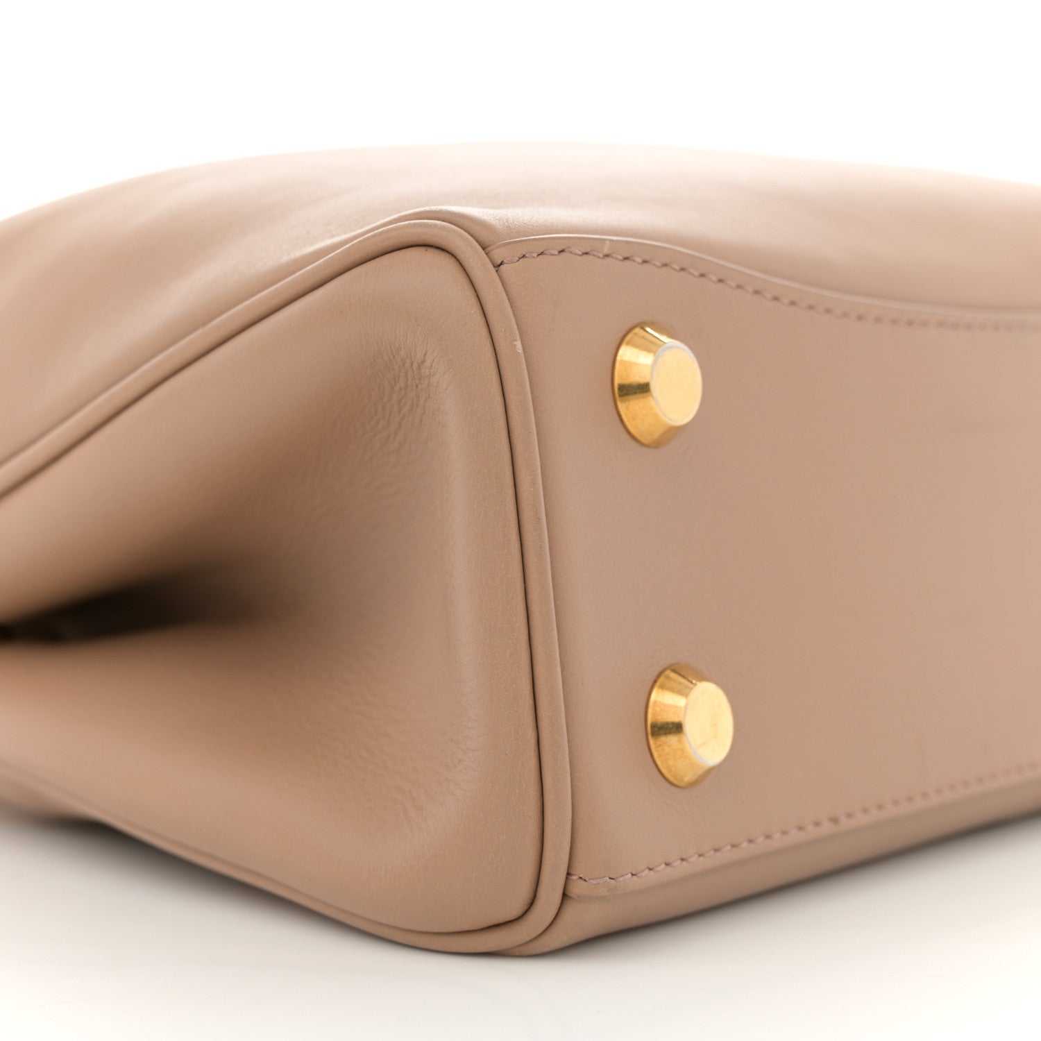 Natural Smooth Calfskin Mini Rodeo Top Handle Handbag Latte