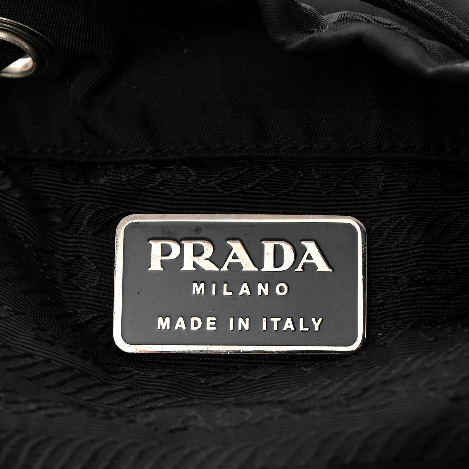 Nylon Vela Mini Cinch Backpack Black