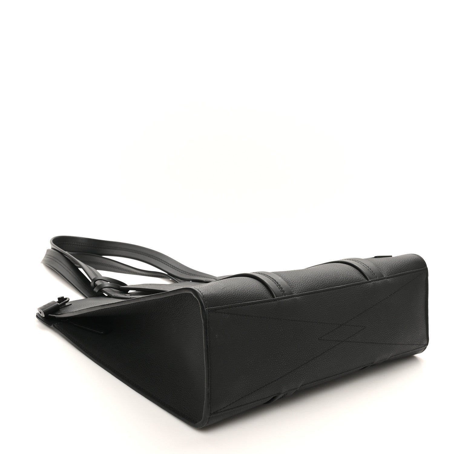 Grained Calfskin LV Aerogram Tote Black