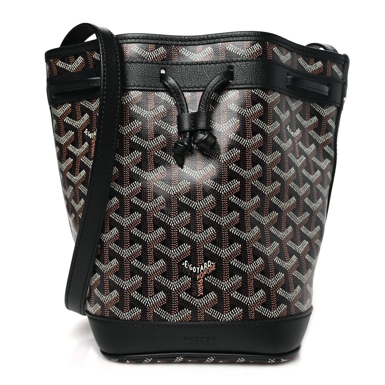 Goyardine Petit Flot Bucket Bag PM Black