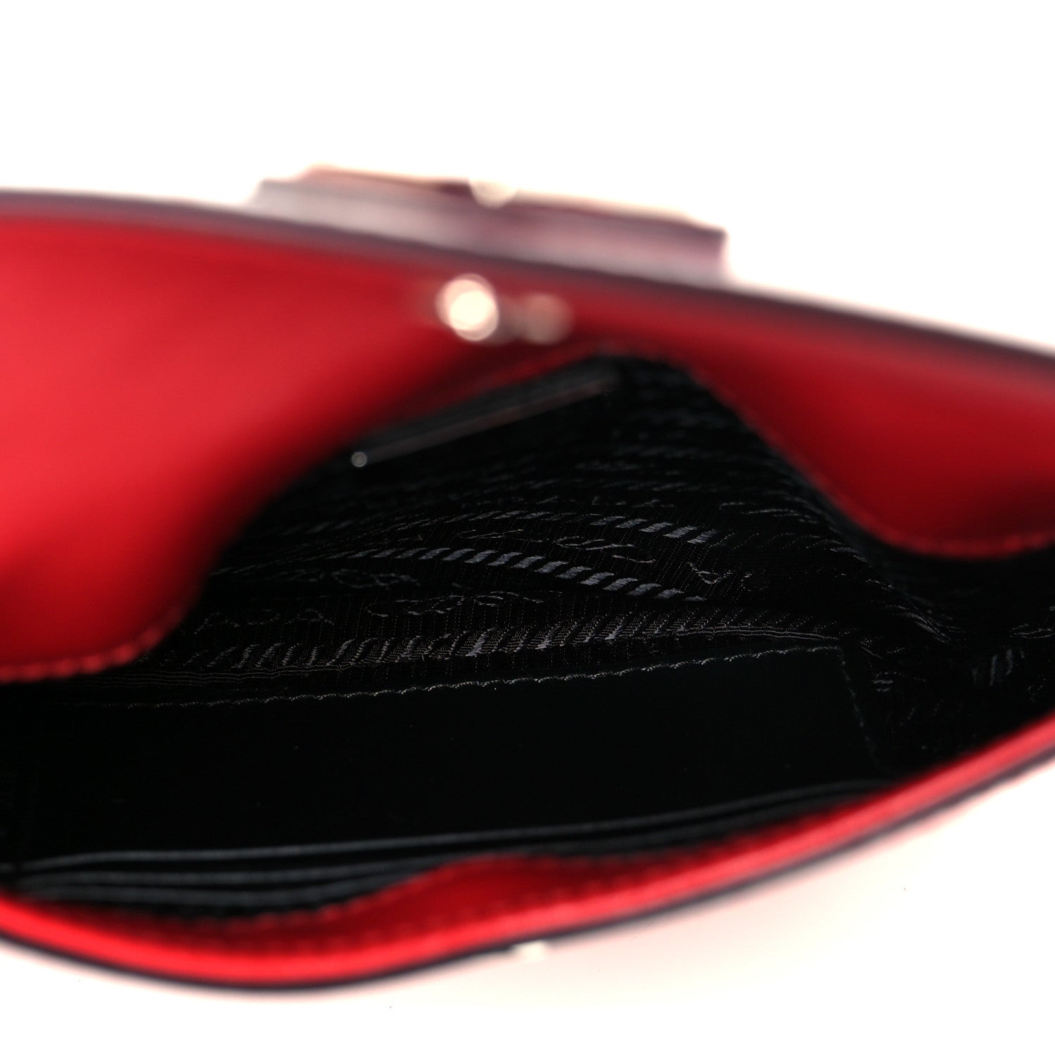 Spazzolato Mini Cleo Flap Adjustable Strap Shoulder Bag Scarlatto Black