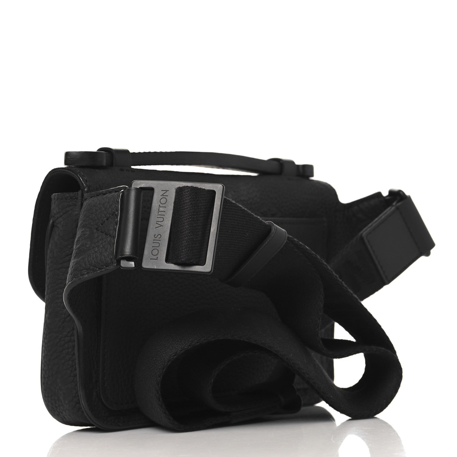 Taurillon Monogram S Lock Sling Bag Black