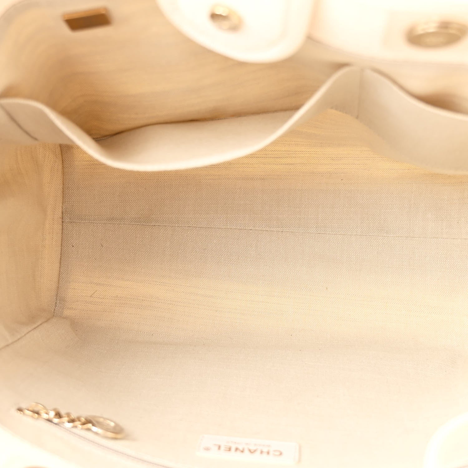 Canvas Small Deauville Tote Beige