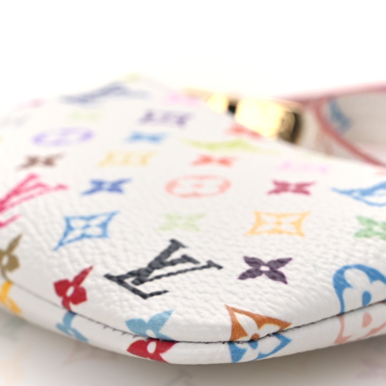 LV X TM Monogram Multicolor Phone Holder White