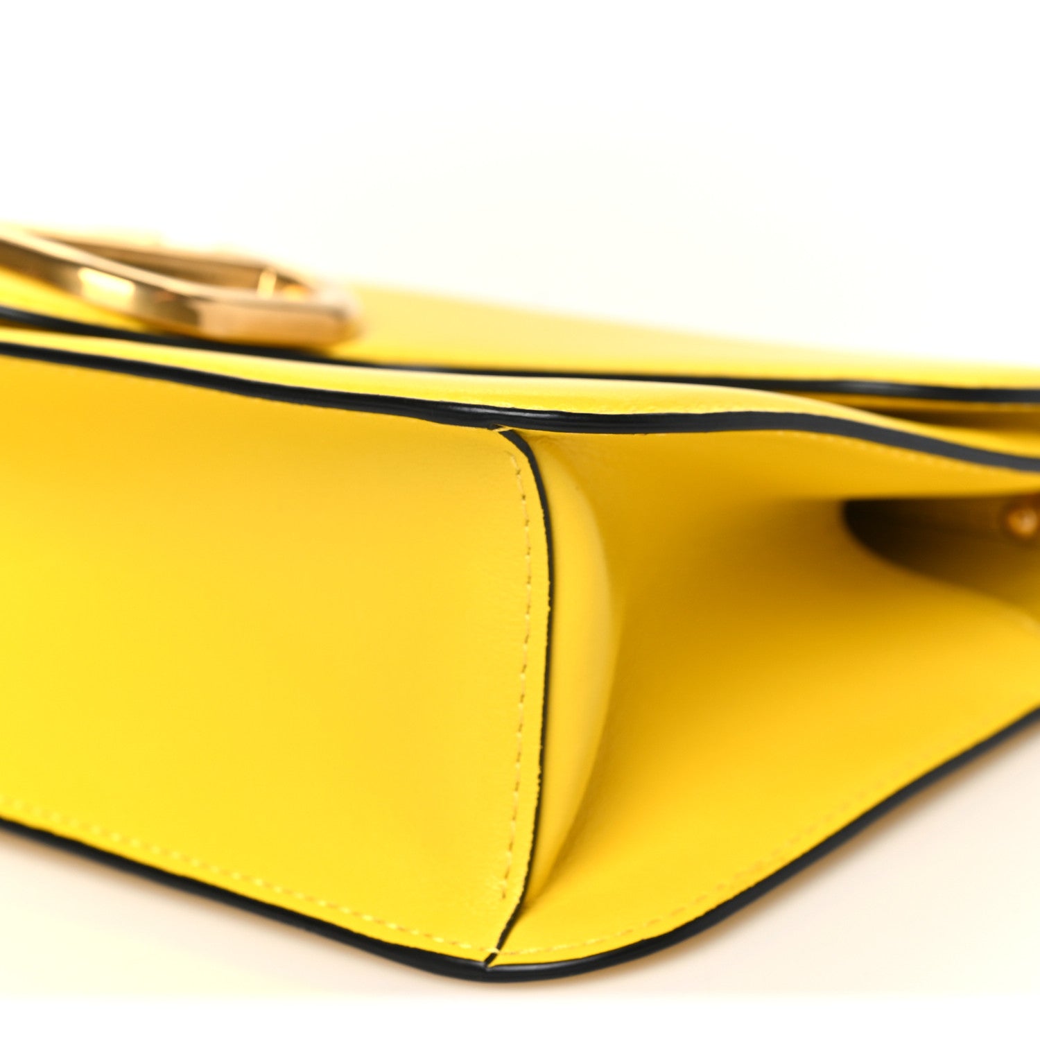 Calfskin Vlogo Loco Shoulder Bag Bright Lemon