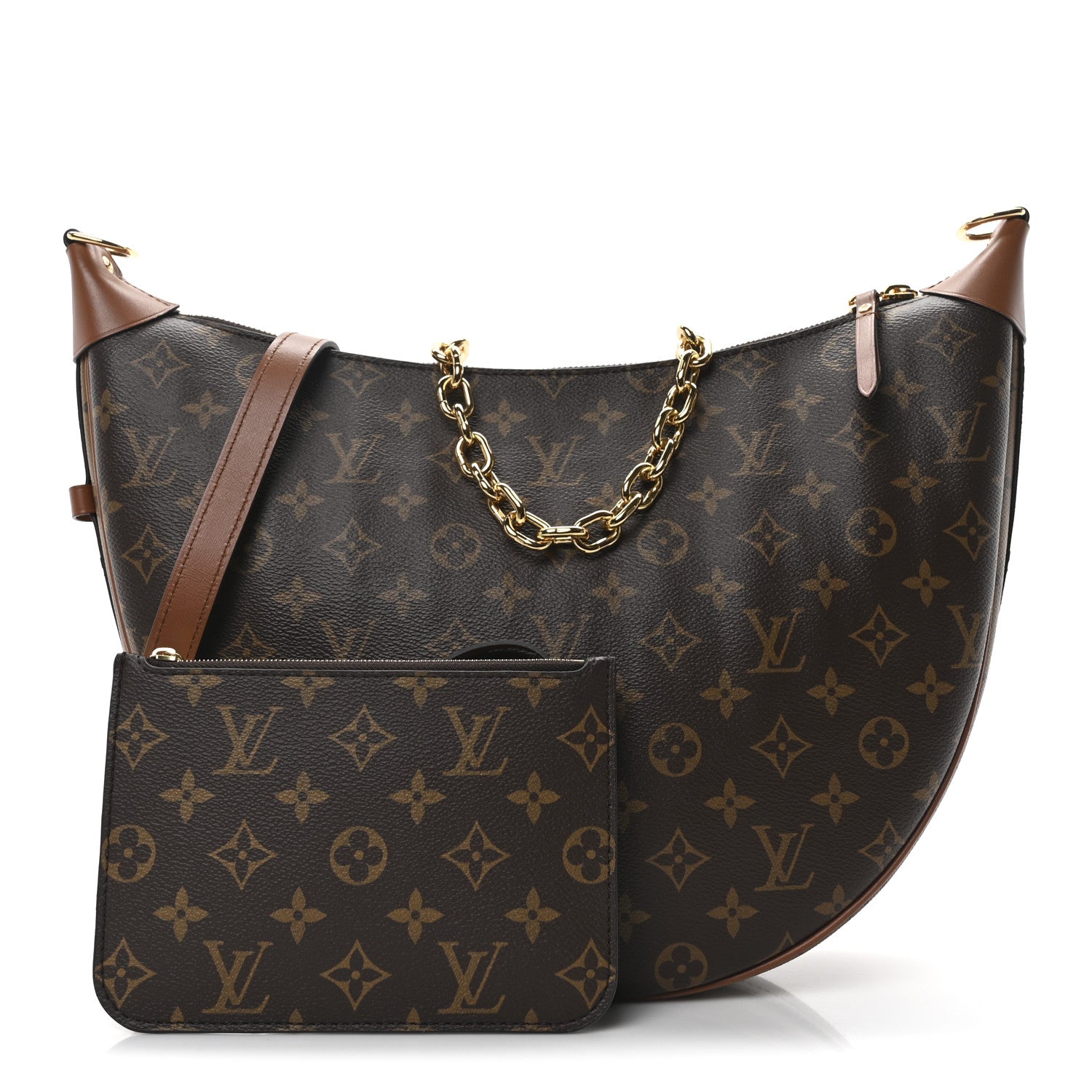 Reverse Monogram Loop Hobo