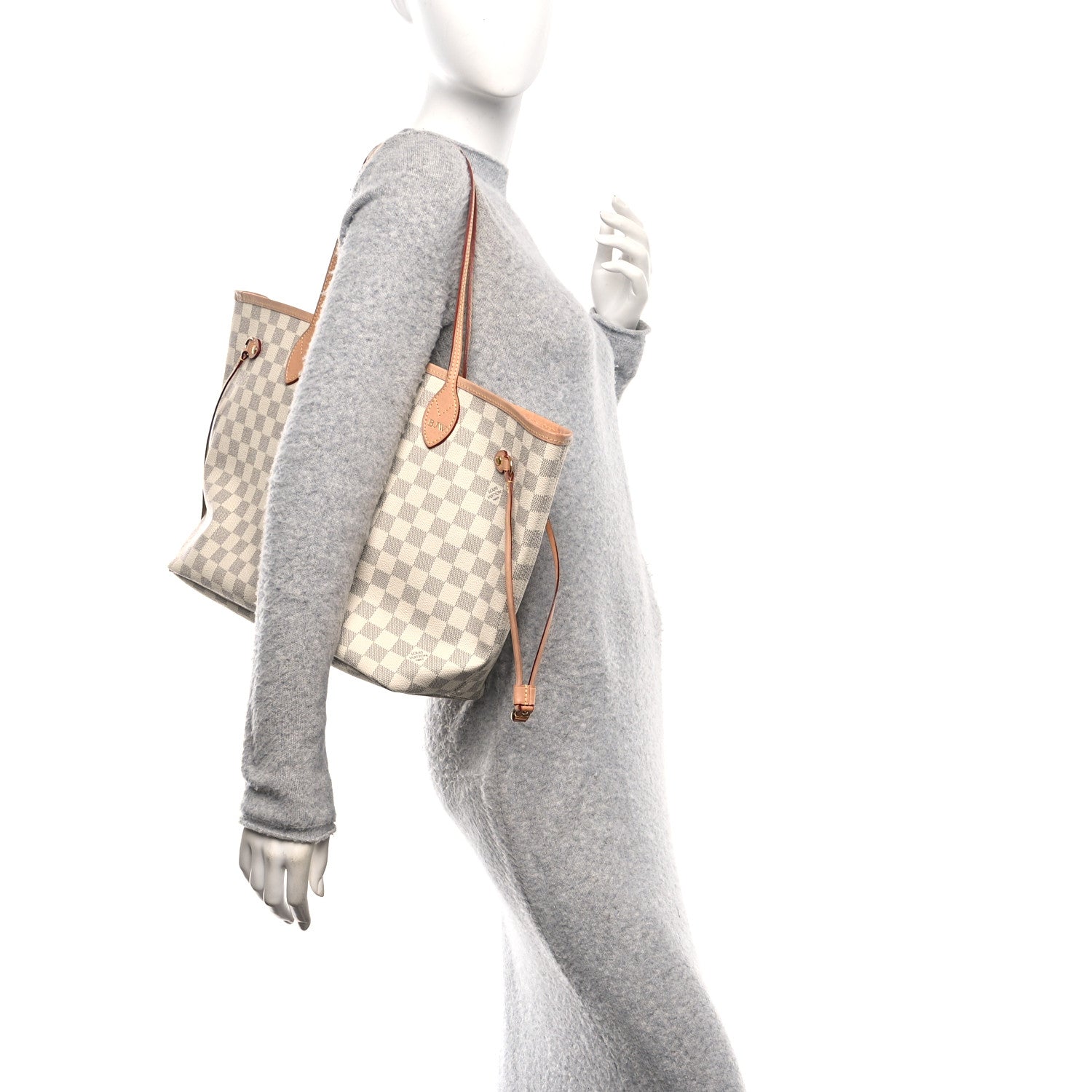 Damier Azur Neo Neverfull MM Rose Ballerine