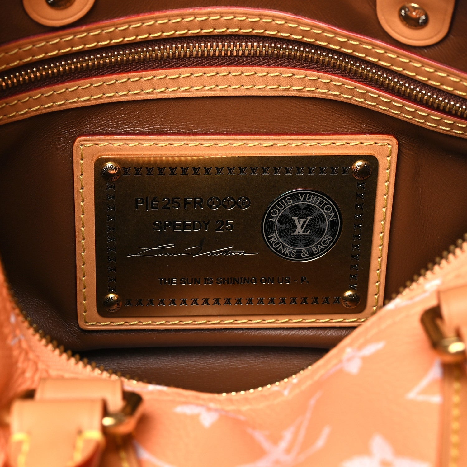 Calfskin Monogram Speedy P9 Bandouliere 25 Summer Peach